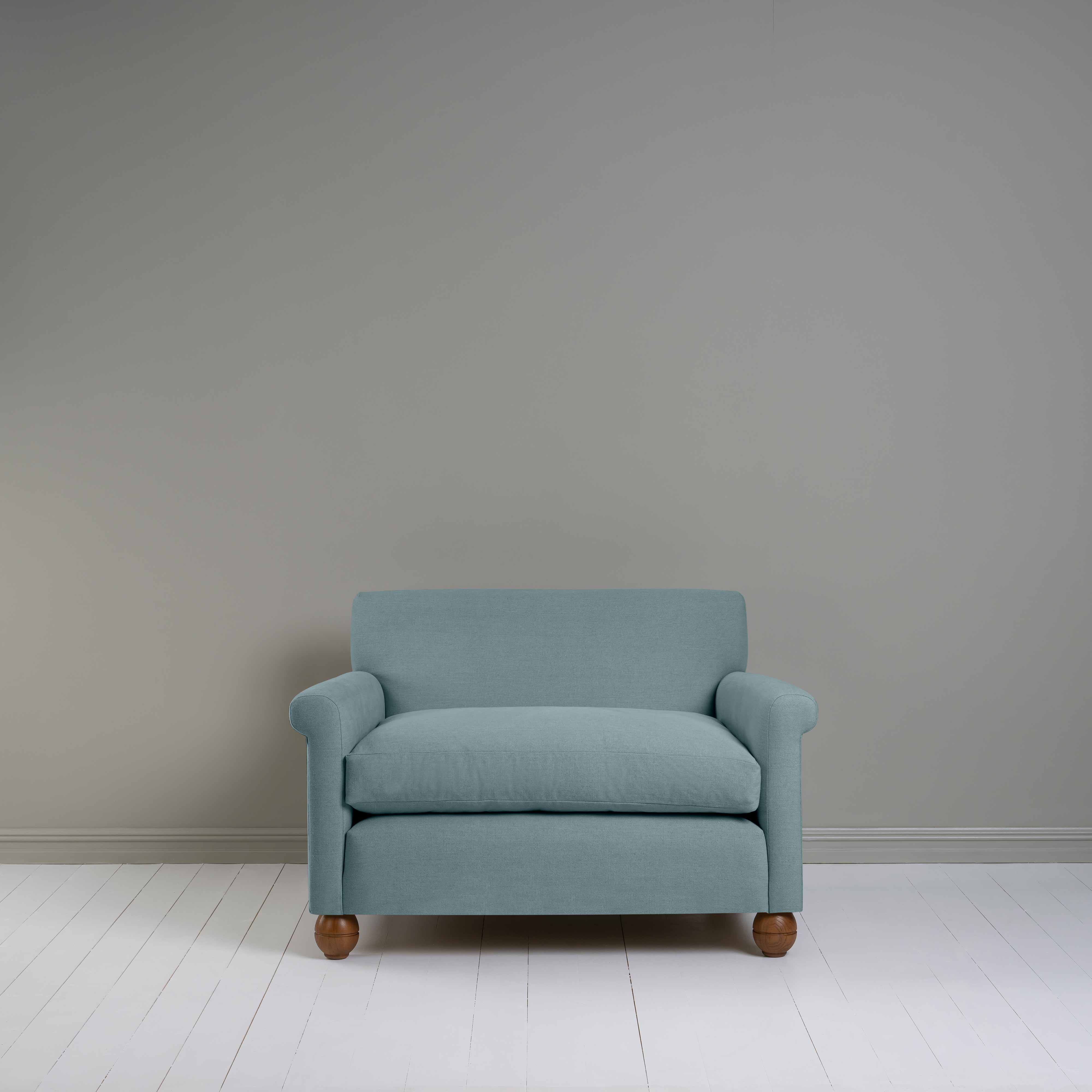  Idler Love Seat in Laidback Linen Cerulean 