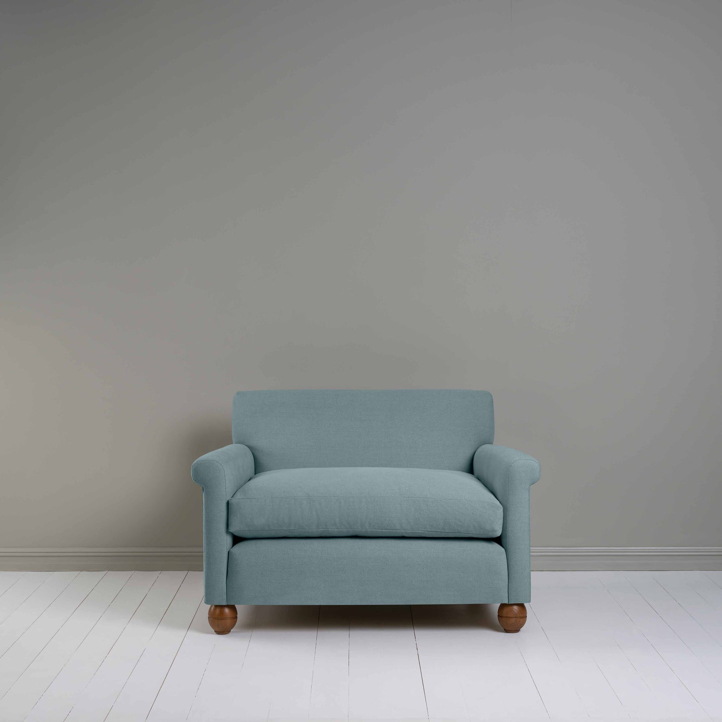 Idler Love Seat in Laidback Linen Cerulean