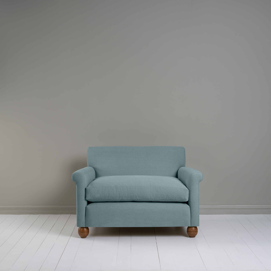  Idler Love Seat in Laidback Linen Cerulean - Nicola Harding 