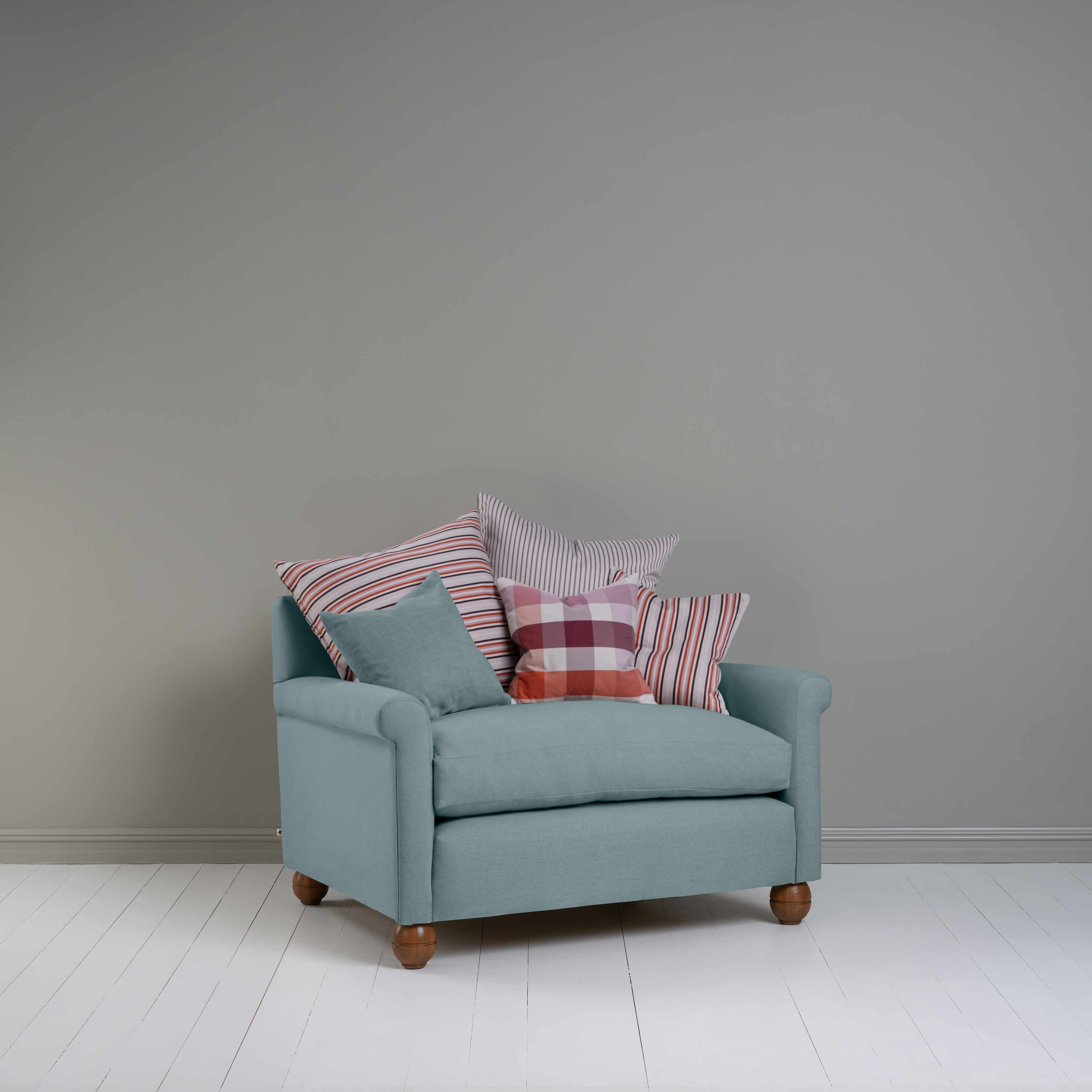  Idler Love Seat in Laidback Linen Cerulean 