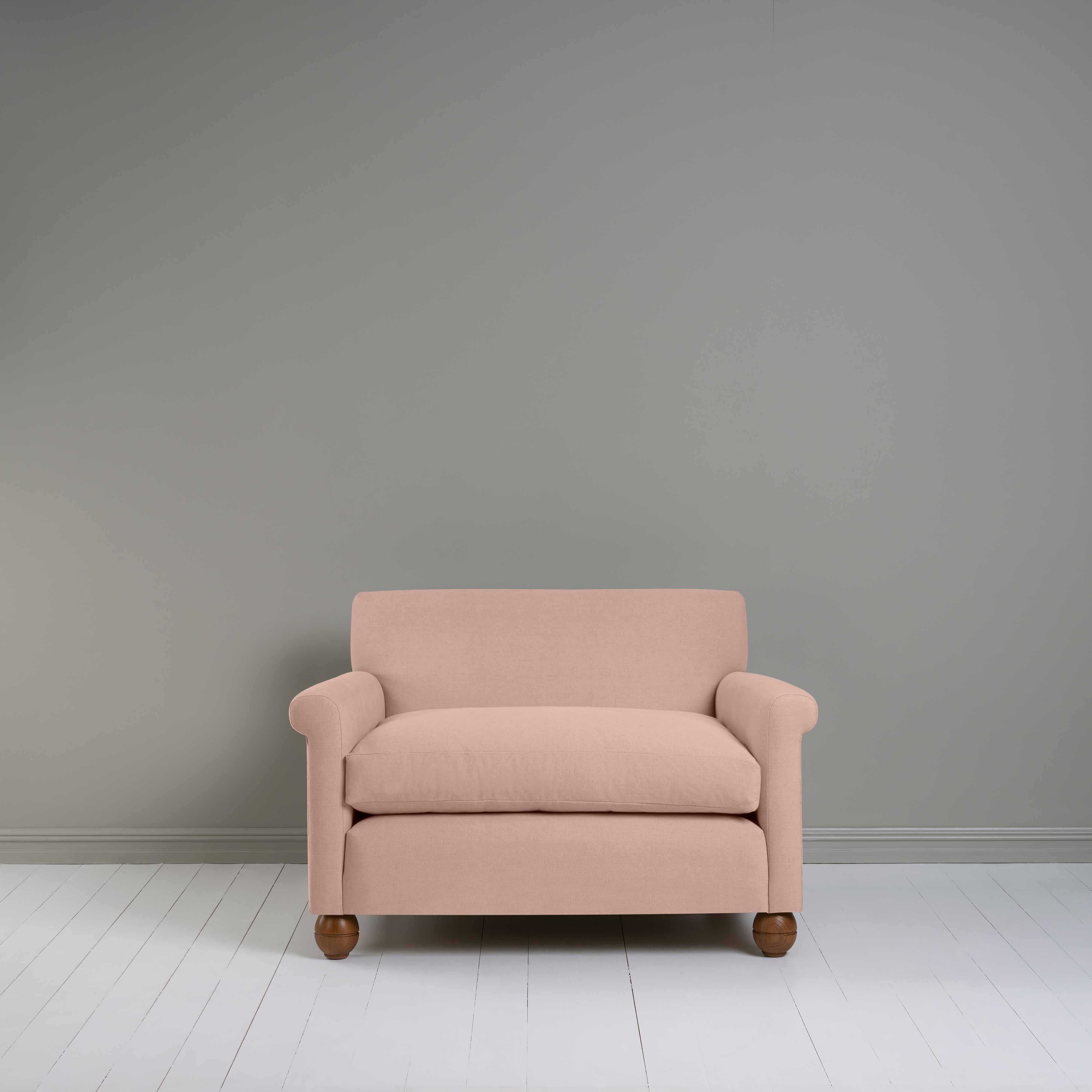  Idler Love Seat in Laidback Linen Dusky Pink 