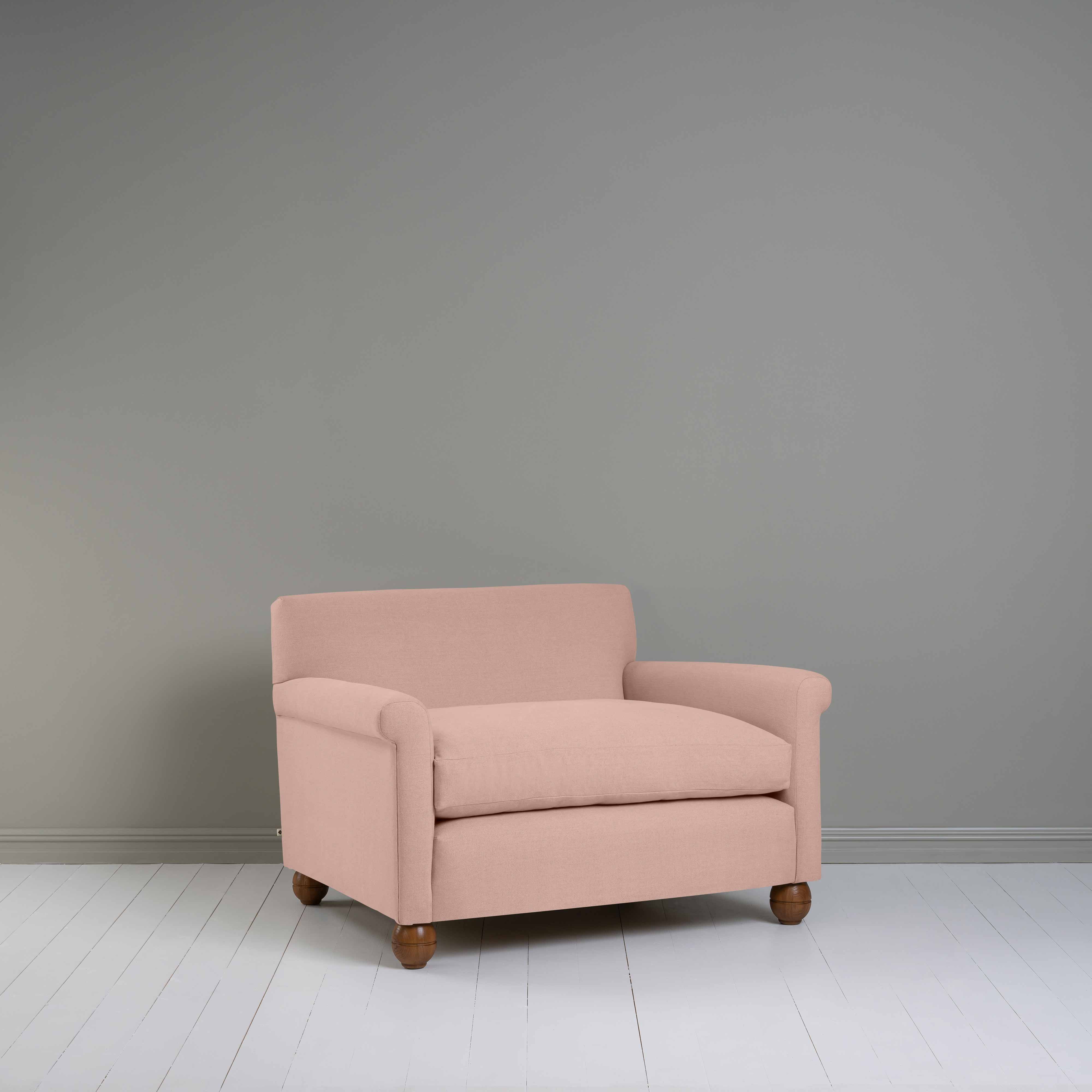  Idler Love Seat in Laidback Linen Dusky Pink 