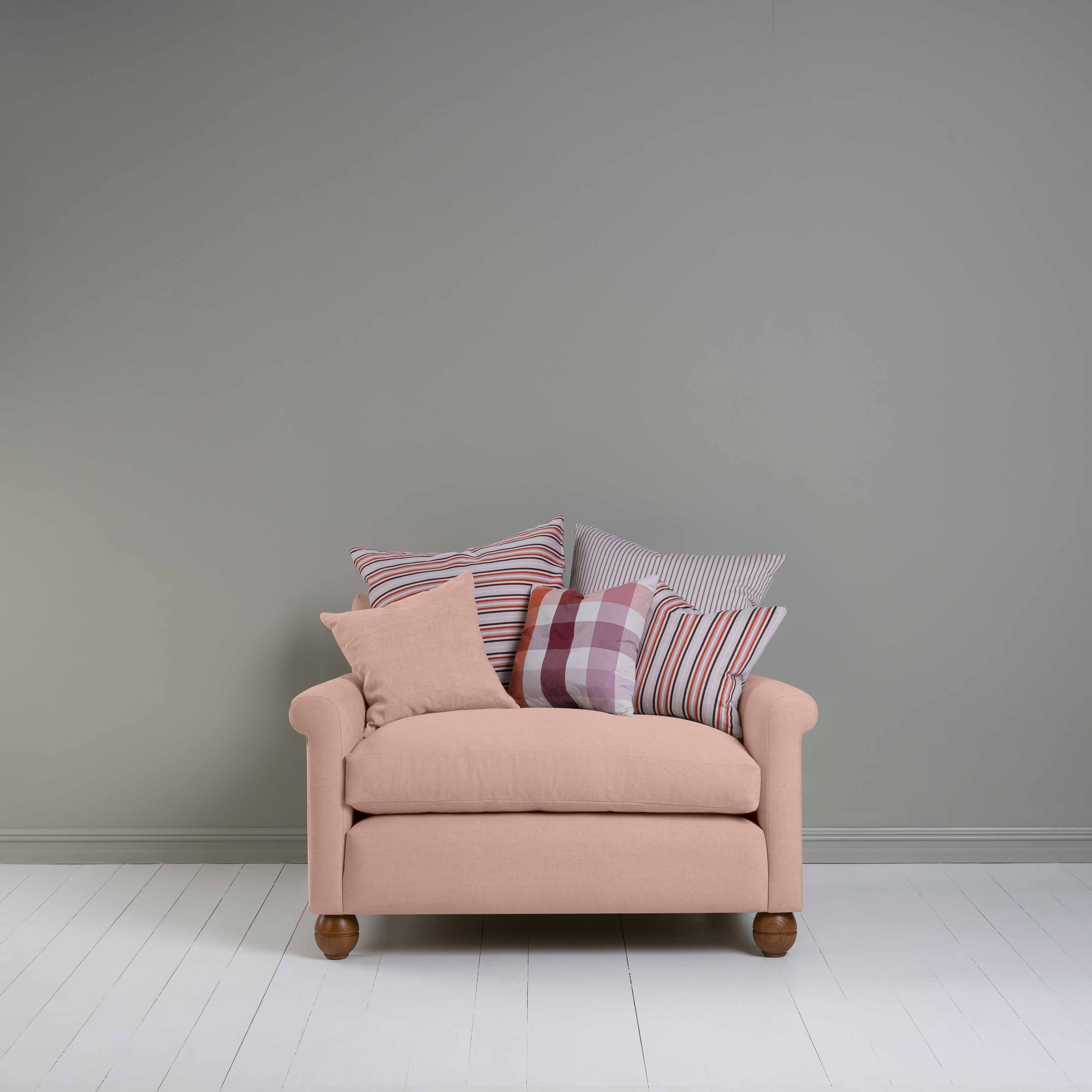  Idler Love Seat in Laidback Linen Dusky Pink 