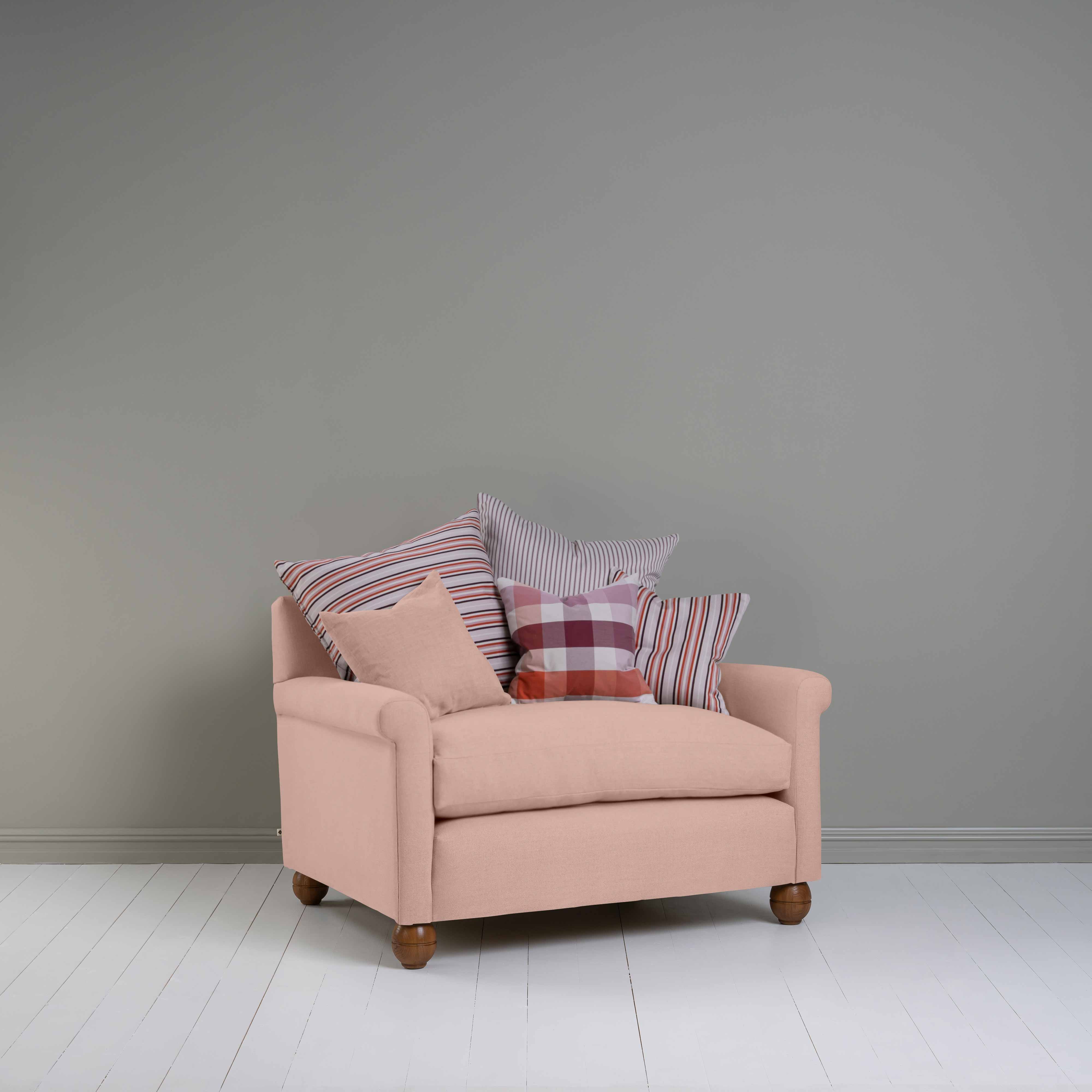  Idler Love Seat in Laidback Linen Dusky Pink - Nicola Harding 