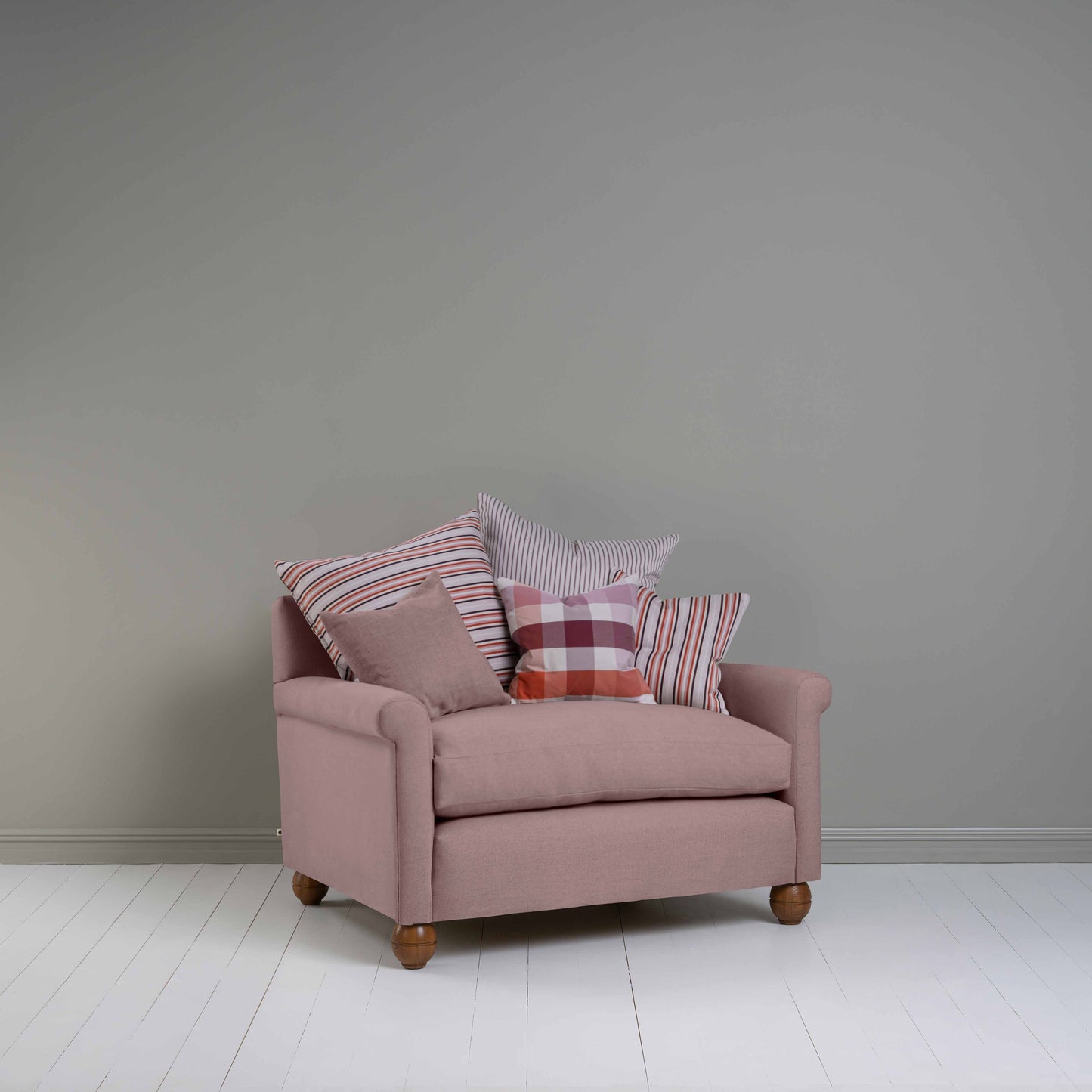 Idler Love Seat in Laidback Linen Heather - Nicola Harding