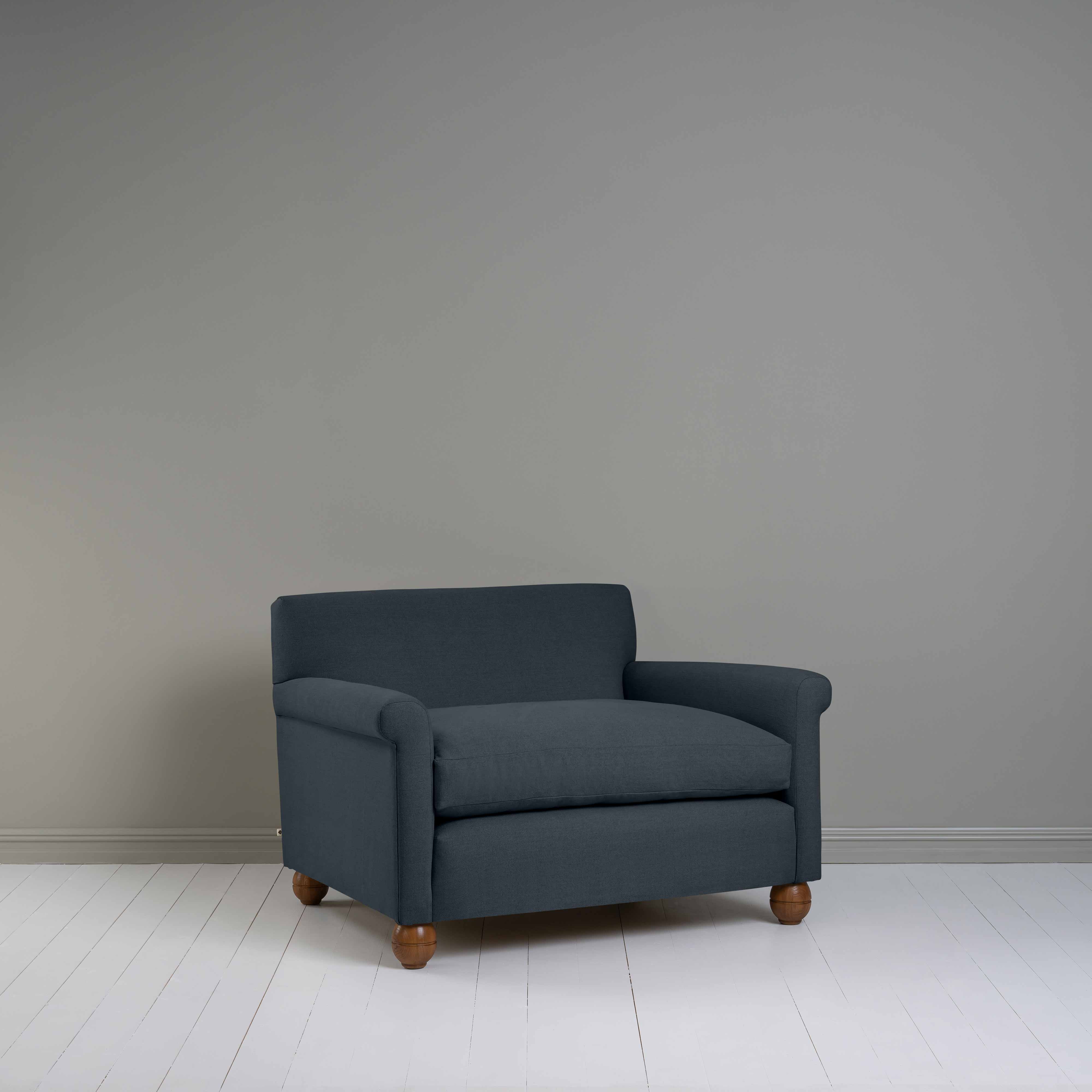  Idler Love Seat in Laidback Linen Midnight - Nicola Harding 