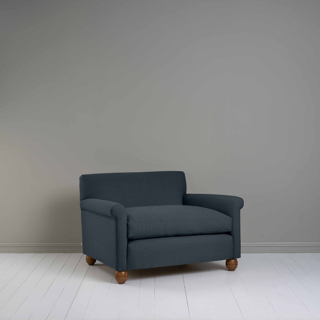  Idler Love Seat in Laidback Linen Midnight 