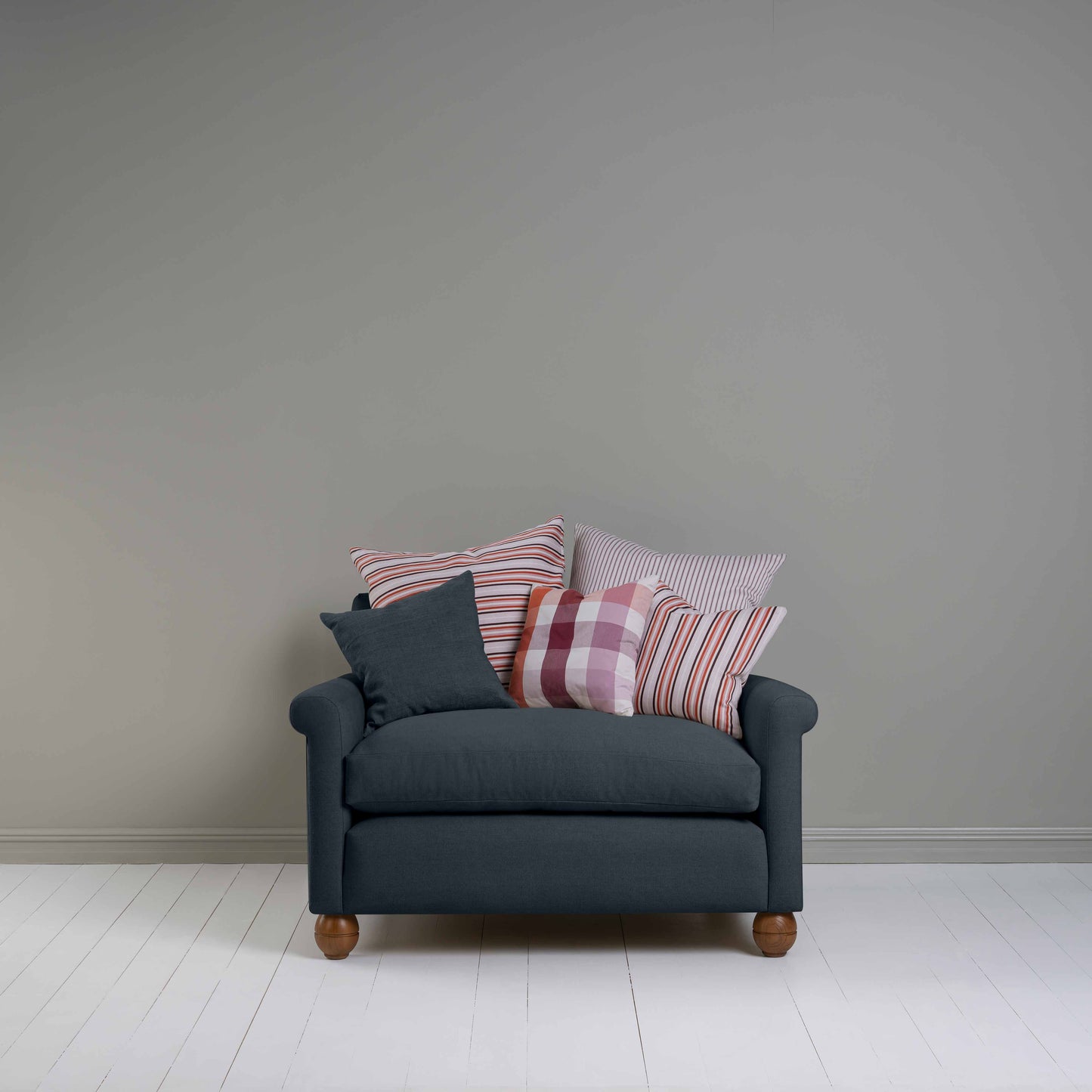 Idler Love Seat in Laidback Linen Midnight - Nicola Harding