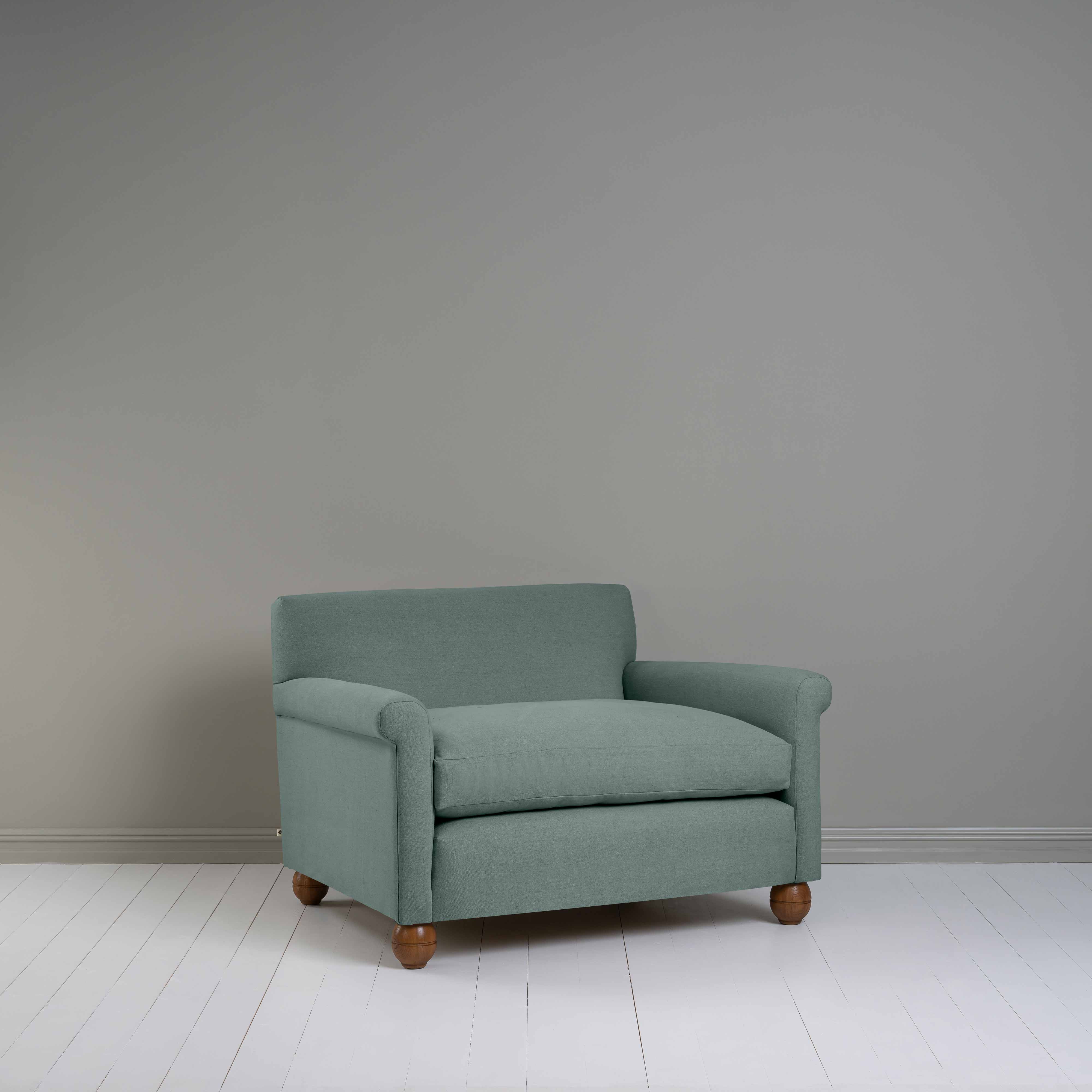  Idler Love Seat in Laidback Linen Mineral - Nicola Harding 