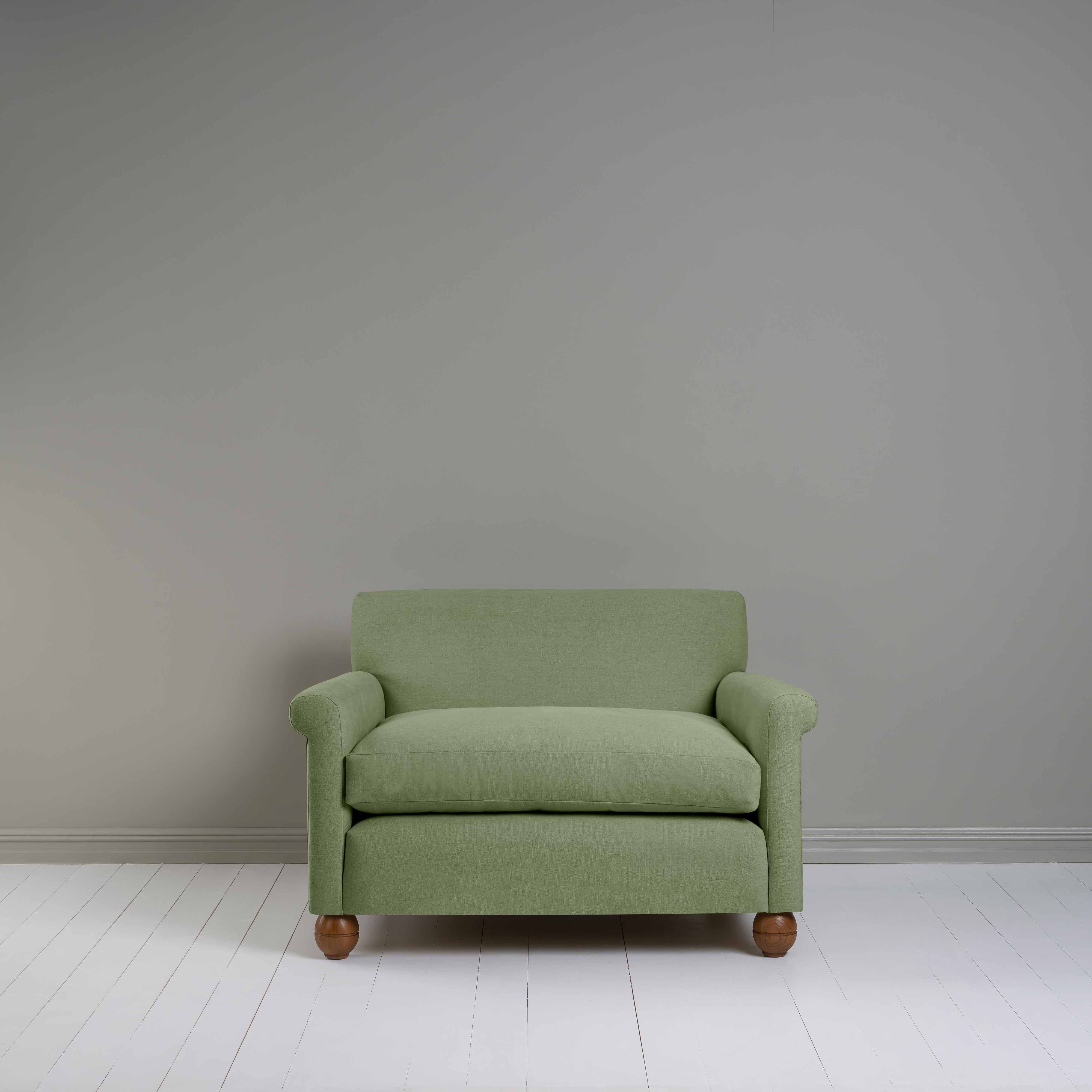  Idler Love Seat in Laidback Linen Moss - Nicola Harding 