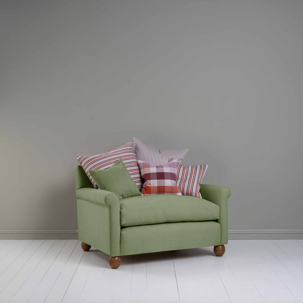  Idler Love Seat in Laidback Linen Moss - Nicola Harding 