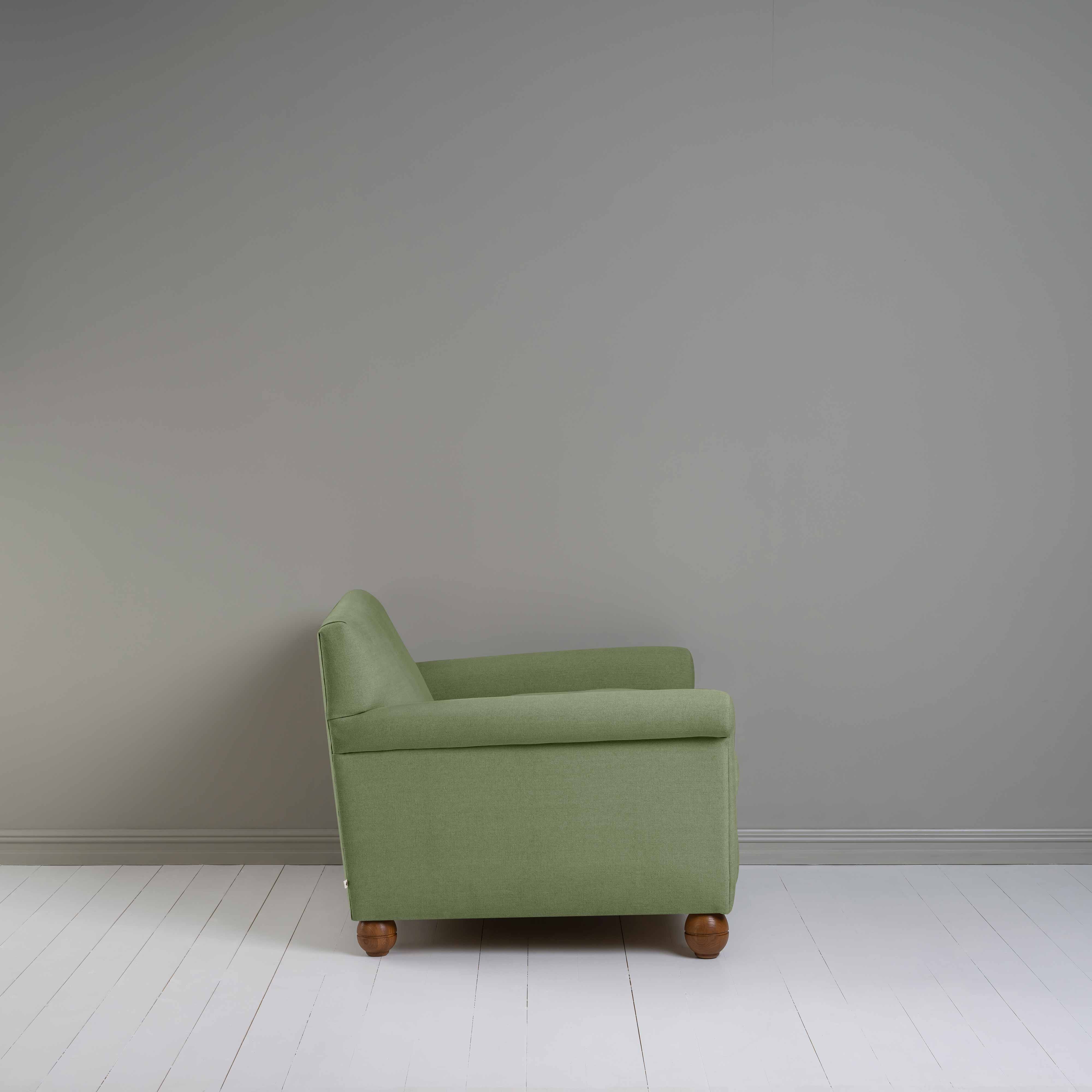  Idler Love Seat in Laidback Linen Moss - Nicola Harding 