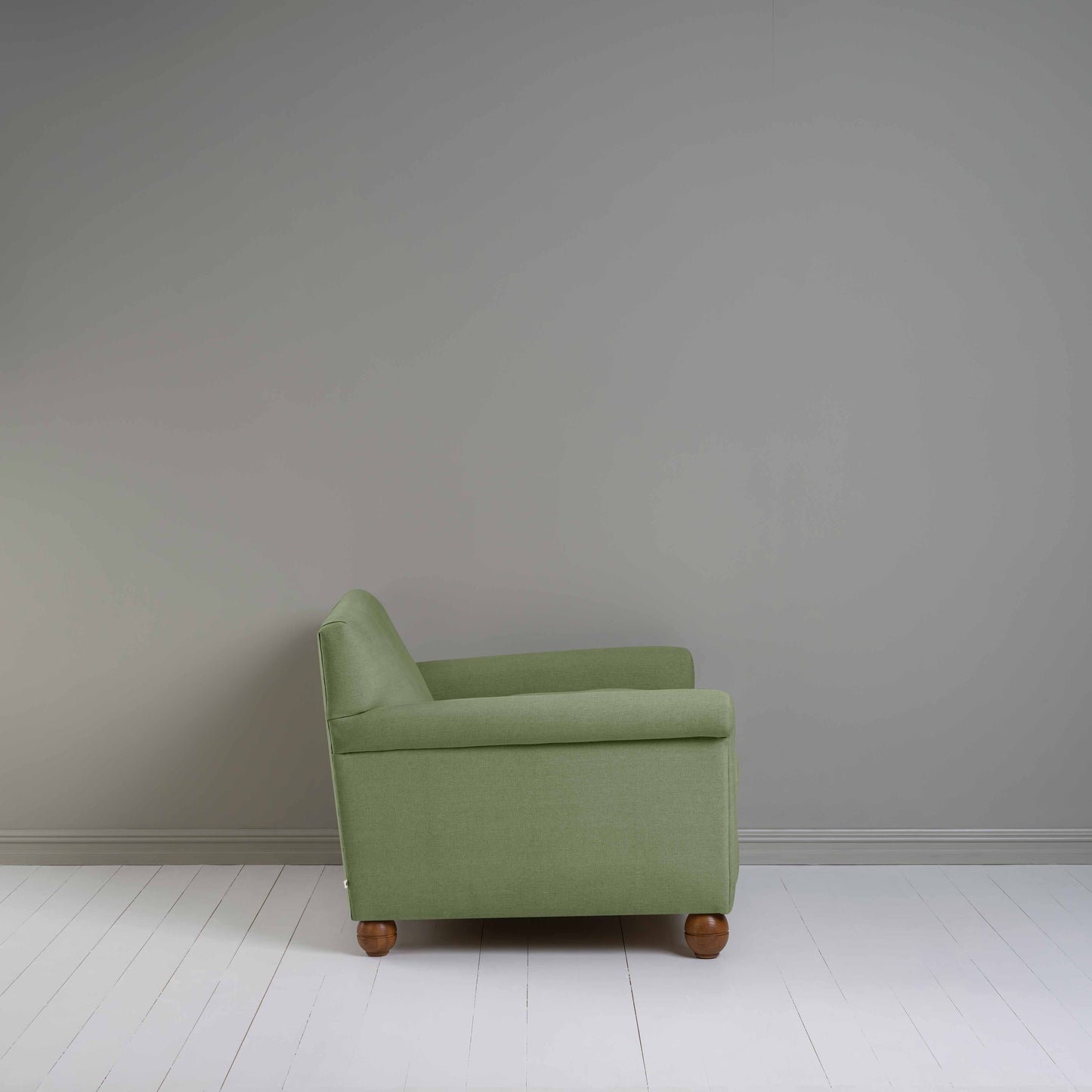 Idler Love Seat in Laidback Linen Moss - Nicola Harding