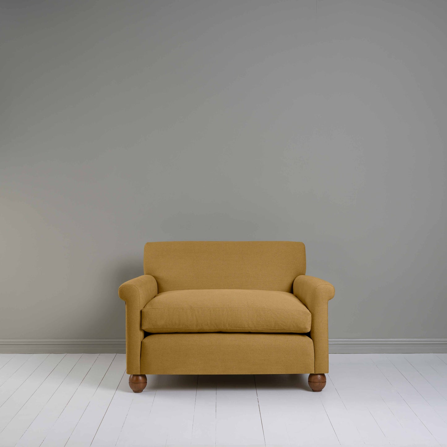 Idler Love Seat in Laidback Linen Ochre - Nicola Harding