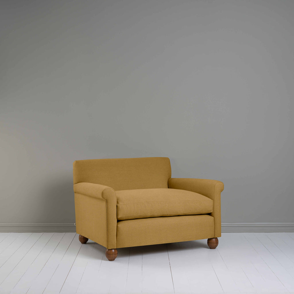  Idler Love Seat in Laidback Linen Ochre - Nicola Harding 