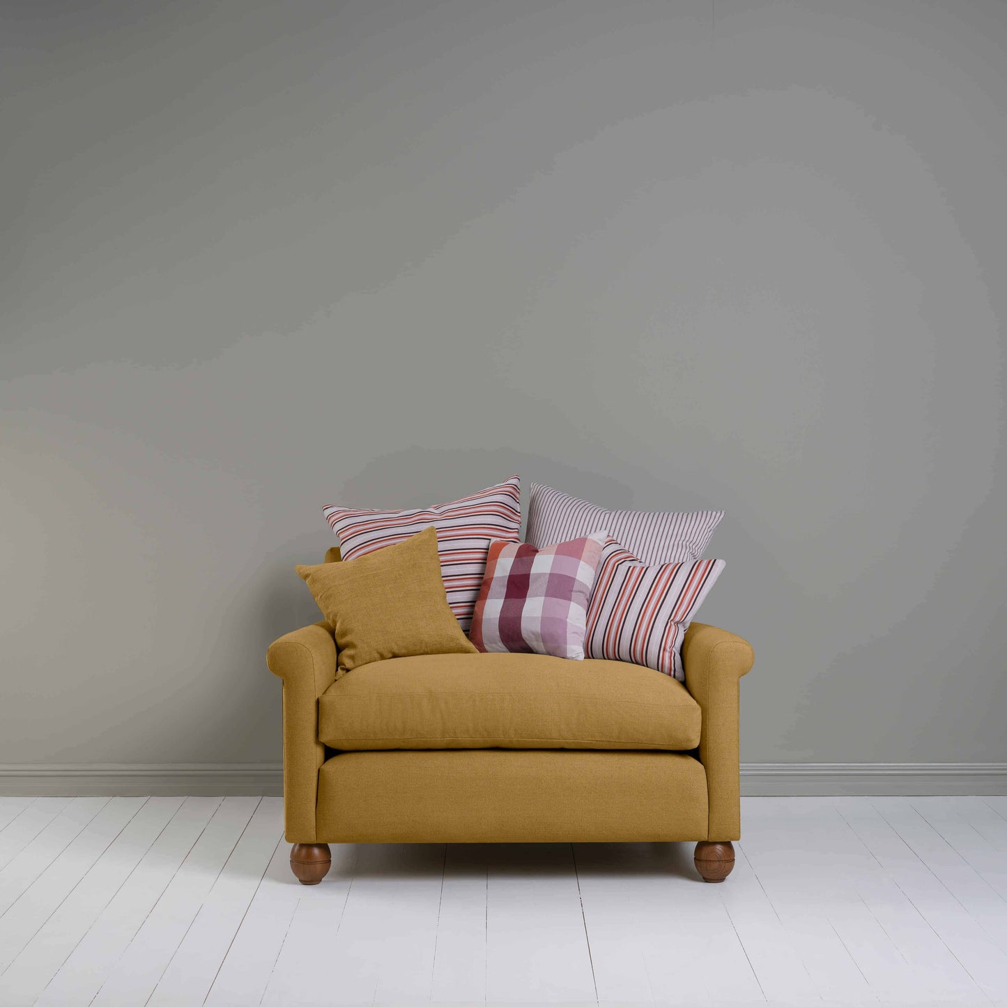 Idler Love Seat in Laidback Linen Ochre - Nicola Harding