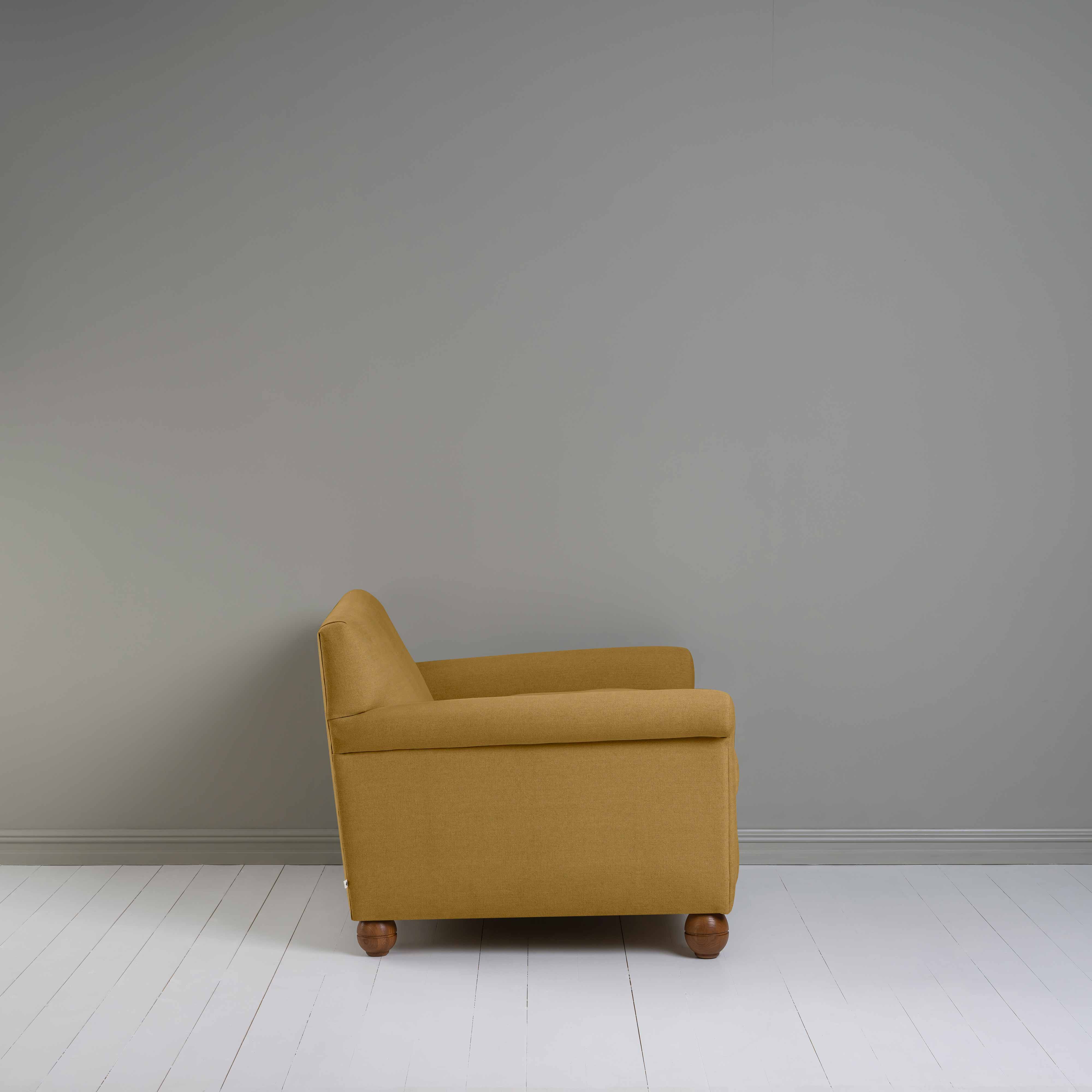  Idler Love Seat in Laidback Linen Ochre 