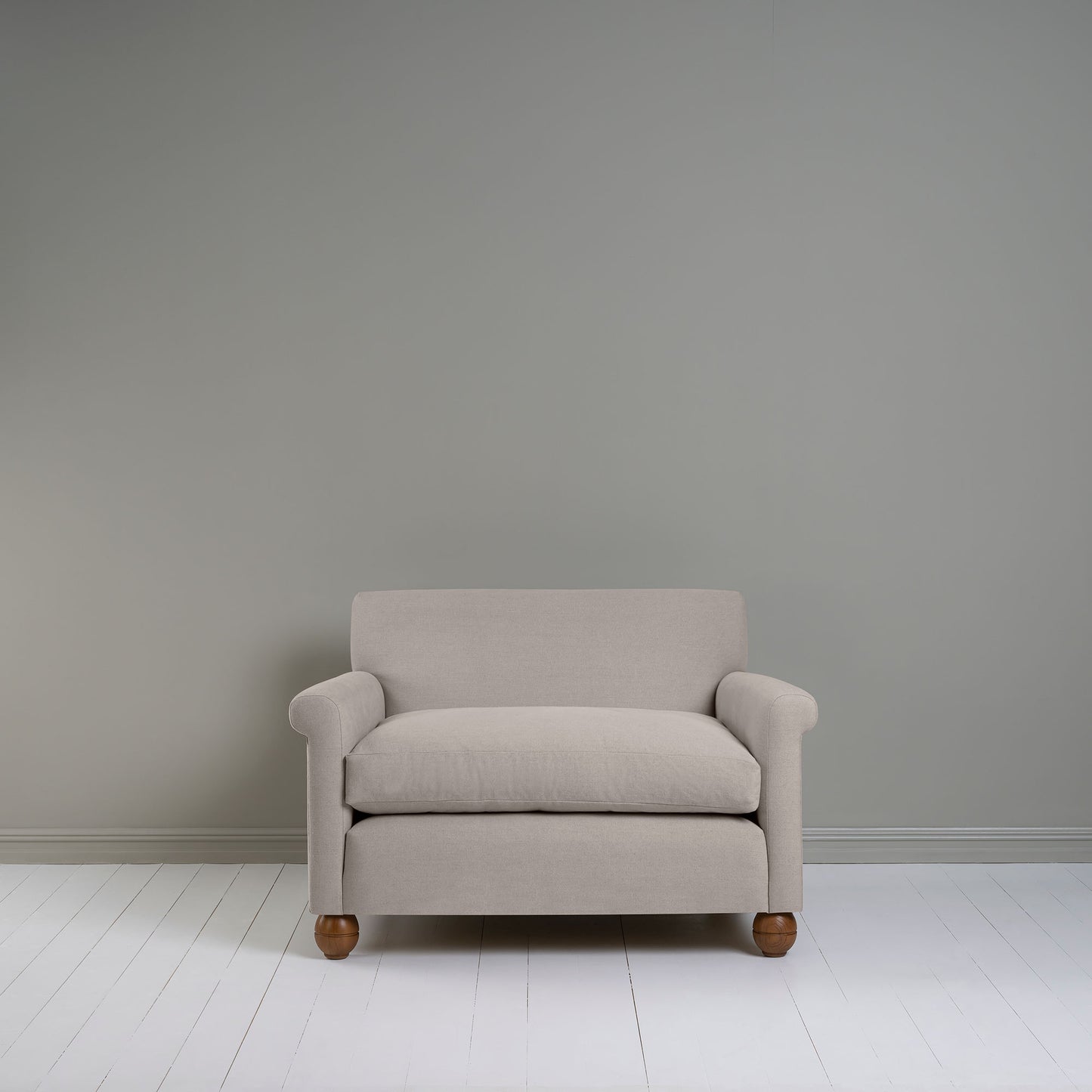 Idler Love Seat in Laidback Linen Pearl Grey