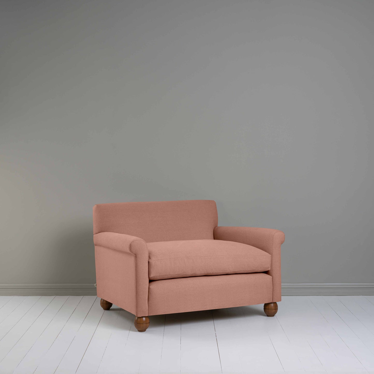 Idler Love Seat in Laidback Linen Roseberry