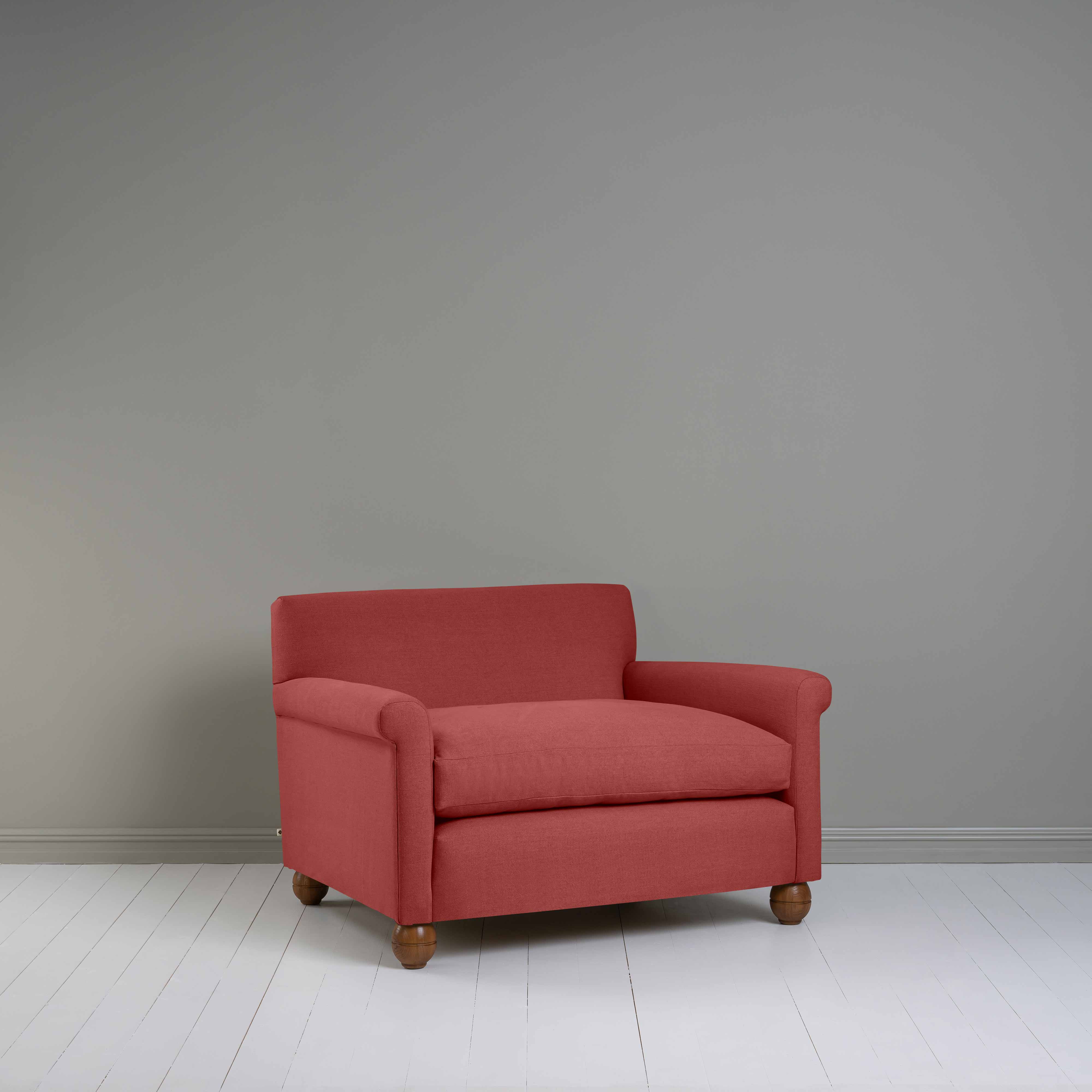  Idler Love Seat in Laidback Linen Rouge - Nicola Harding 