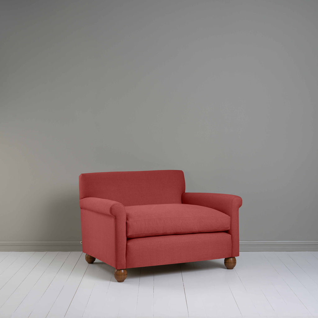  Idler Love Seat in Laidback Linen Rouge 