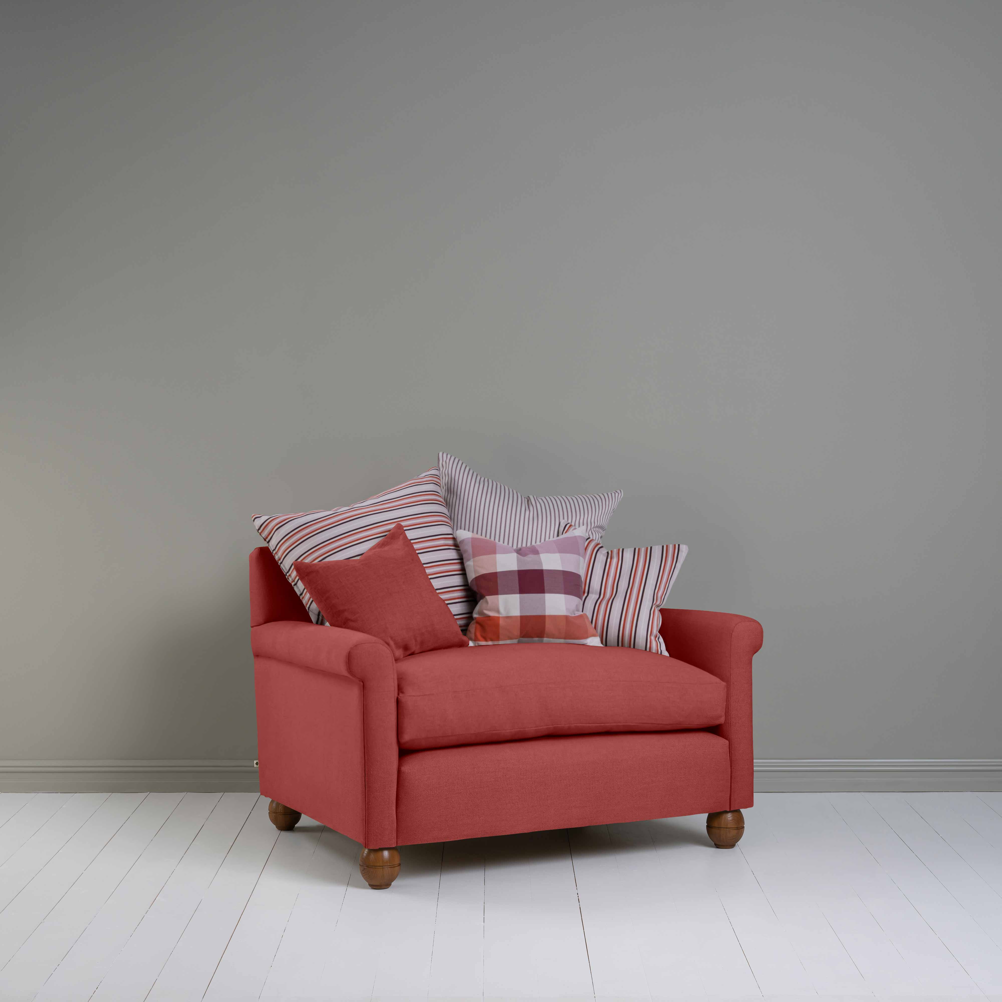  Idler Love Seat in Laidback Linen Rouge - Nicola Harding 