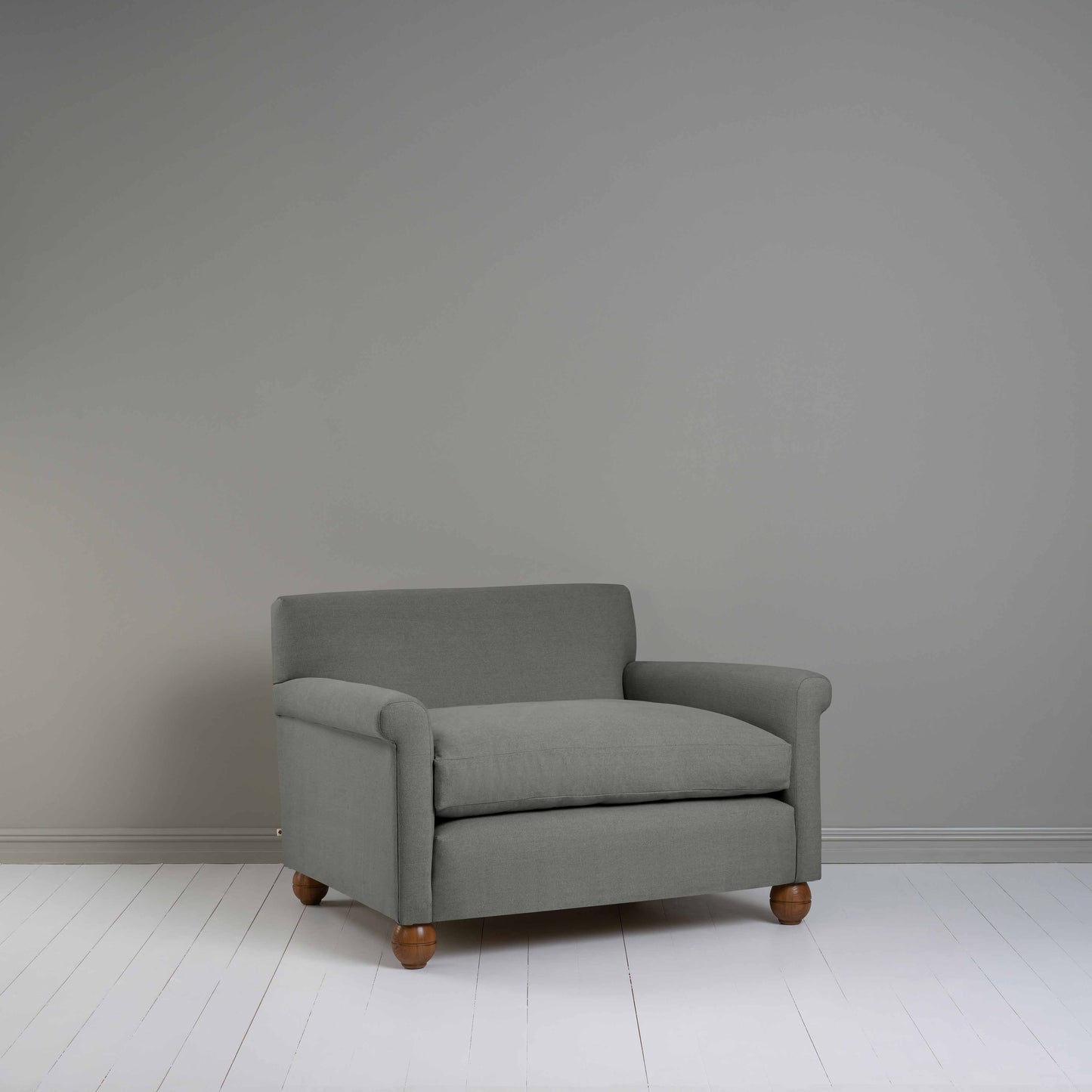 Idler Love Seat in Laidback Linen Shadow - Nicola Harding