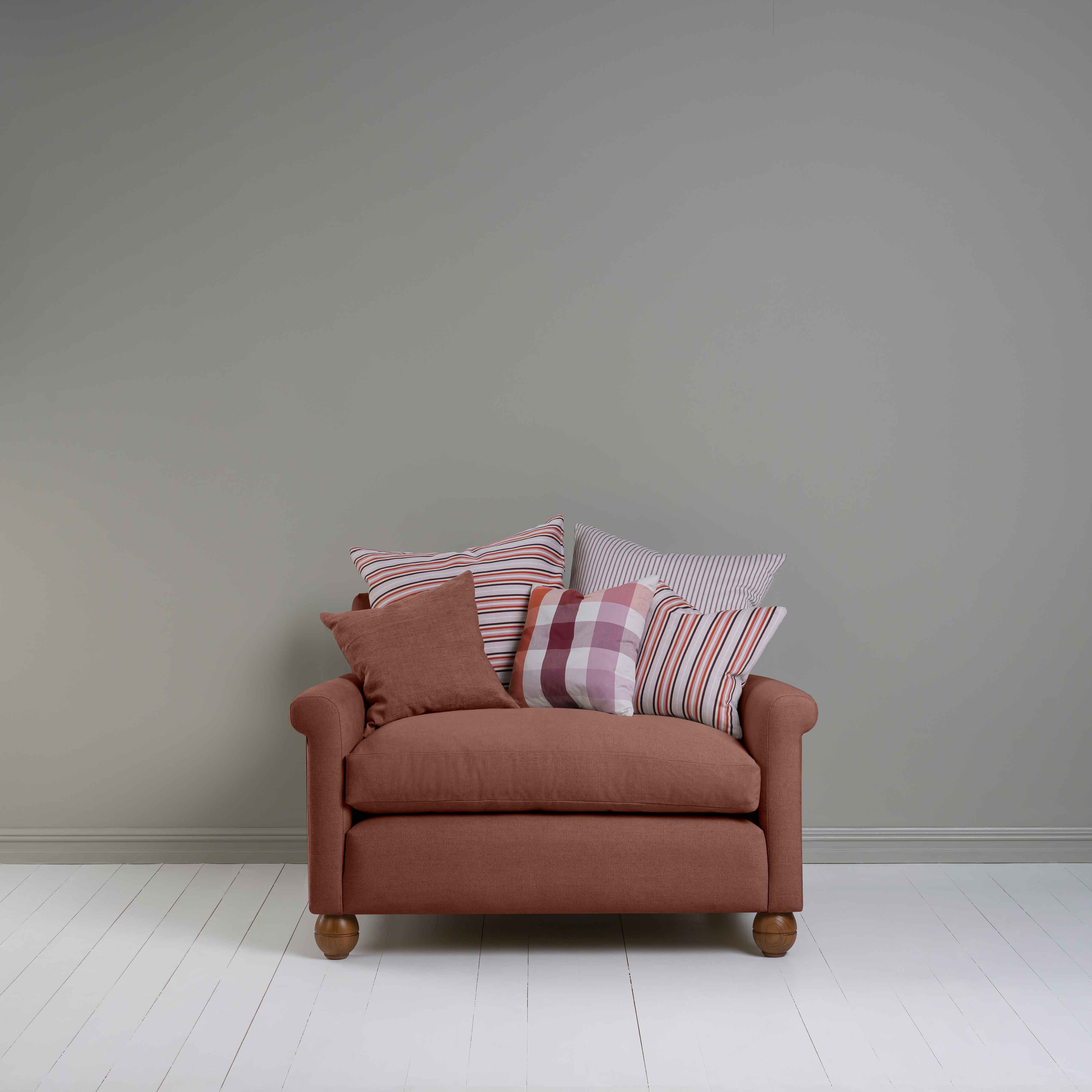  Idler Love Seat in Laidback Linen Sweet Briar 