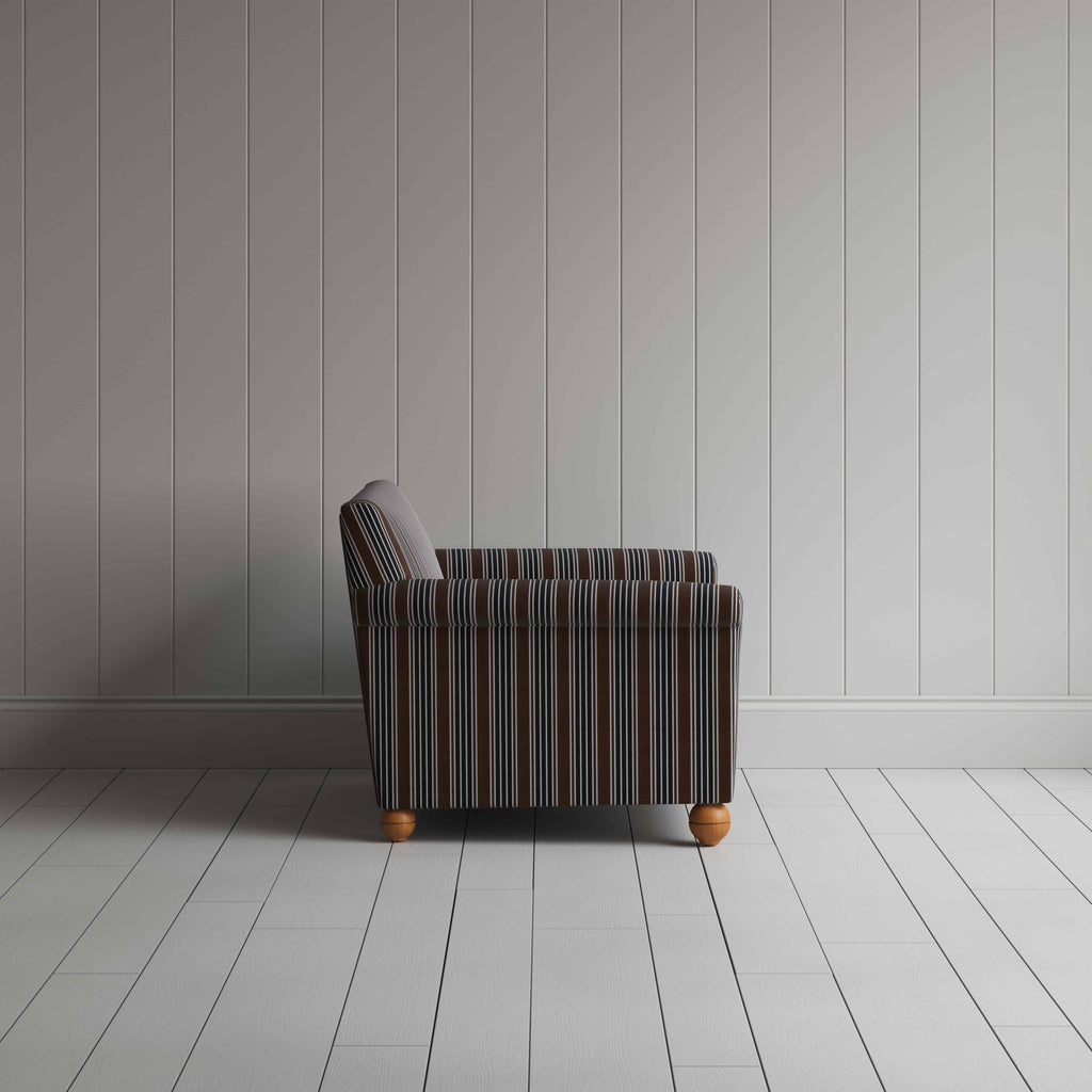  Idler Love Seat in Regatta Cotton, Charcoal - Nicola Harding 