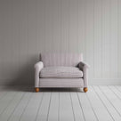  Idler Love Seat in Ticking Cotton, Berry - Nicola Harding 