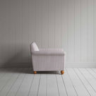  Idler Love Seat in Ticking Cotton, Berry - Nicola Harding 