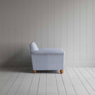  Idler Love Seat in Ticking Cotton, Aqua Brown - Nicola Harding 