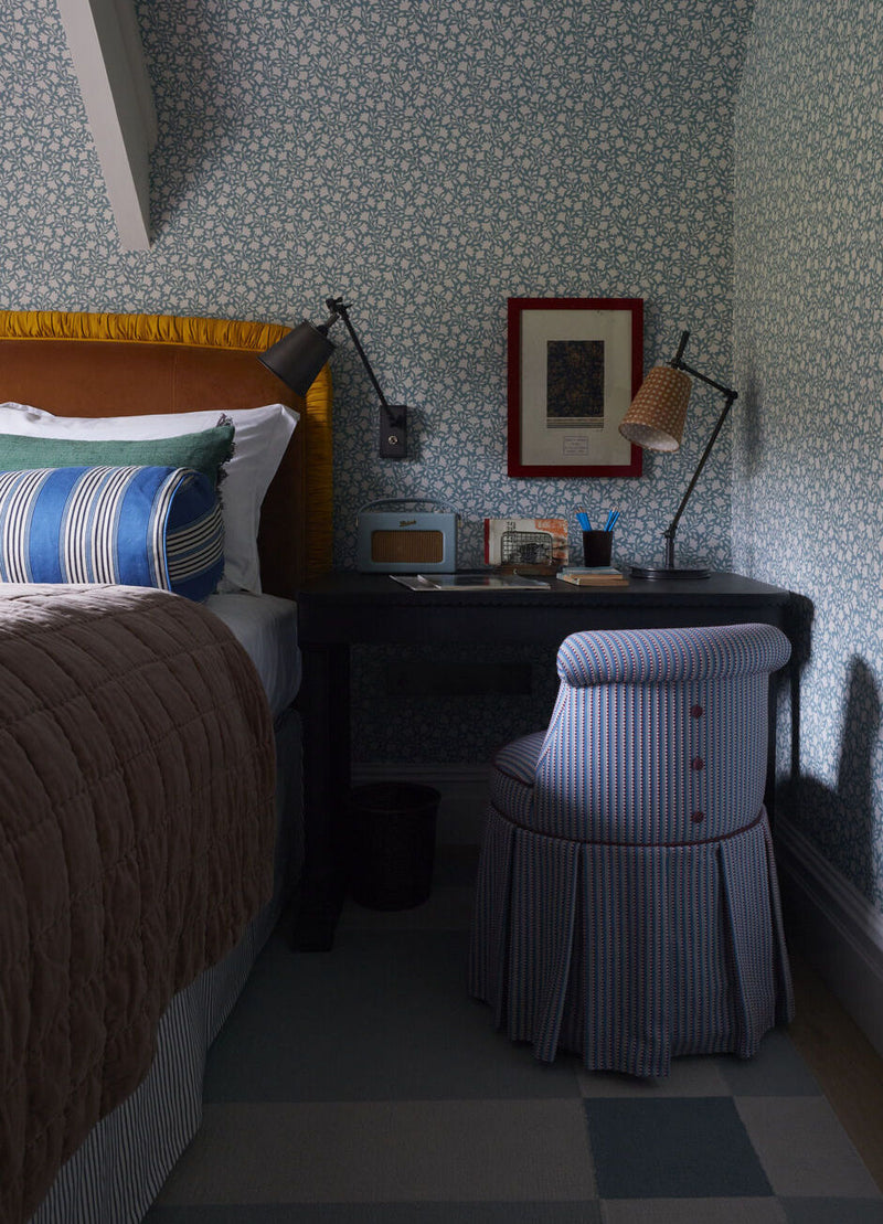 Refined bedroom workspace by Nicola Harding & Co.