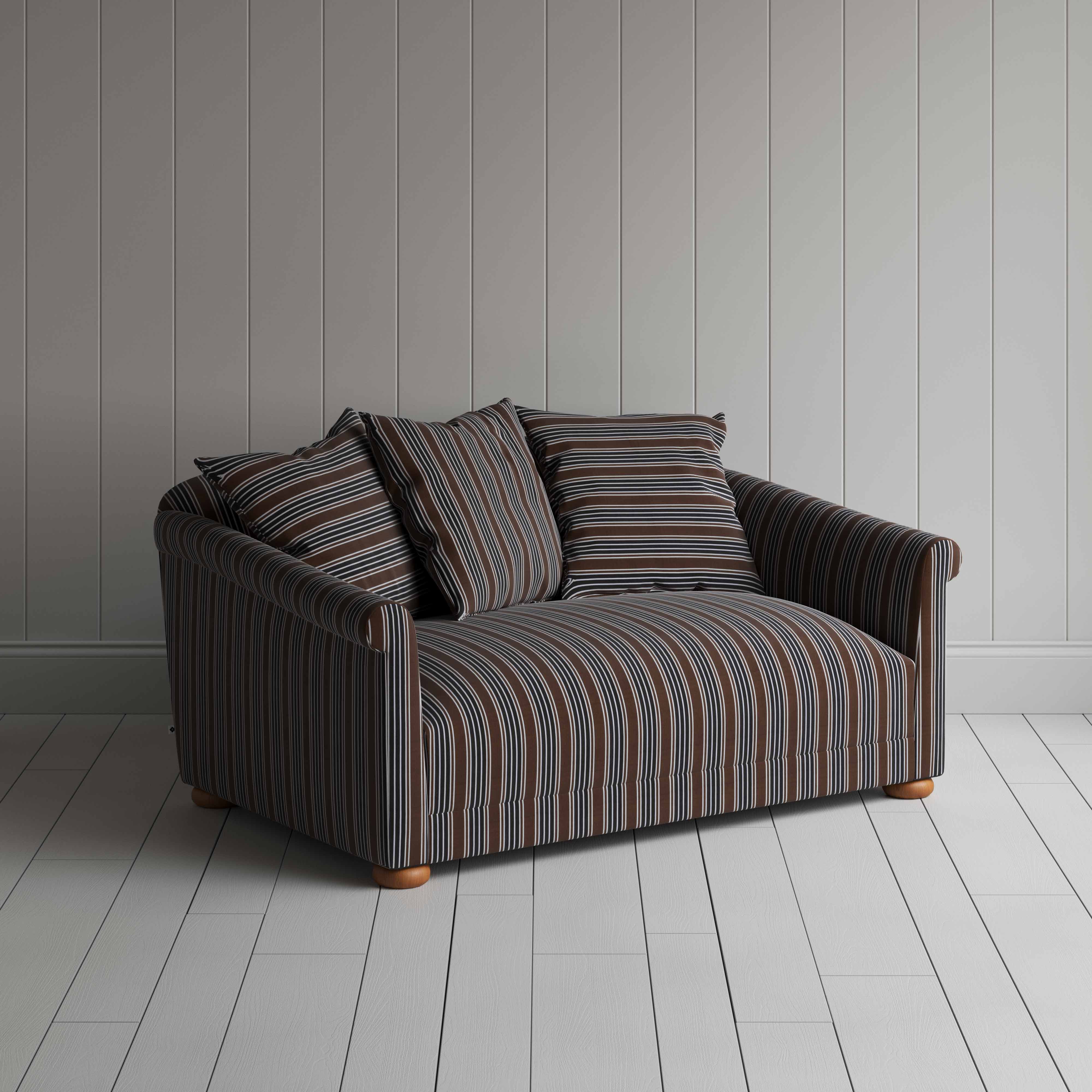  More the Merrier 2 Seater Sofa in Regatta Cotton, Charcoal - Nicola Harding 