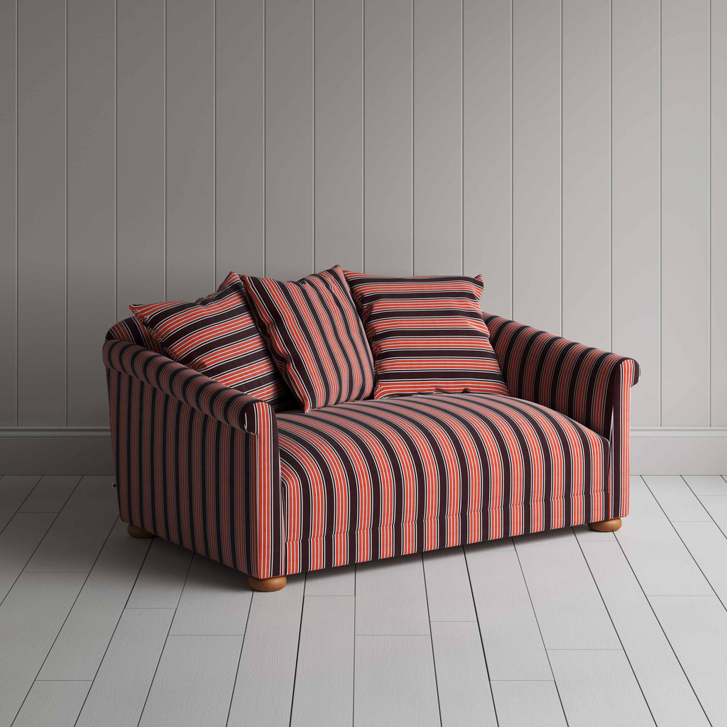  More the Merrier 2 Seater Sofa in Regatta Cotton, Flame - Nicola Harding 