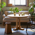  Front Row 3 Seater Upholstered Bench in Laidback Linen Dove Frame and Regatta Cotton Blue Seat 