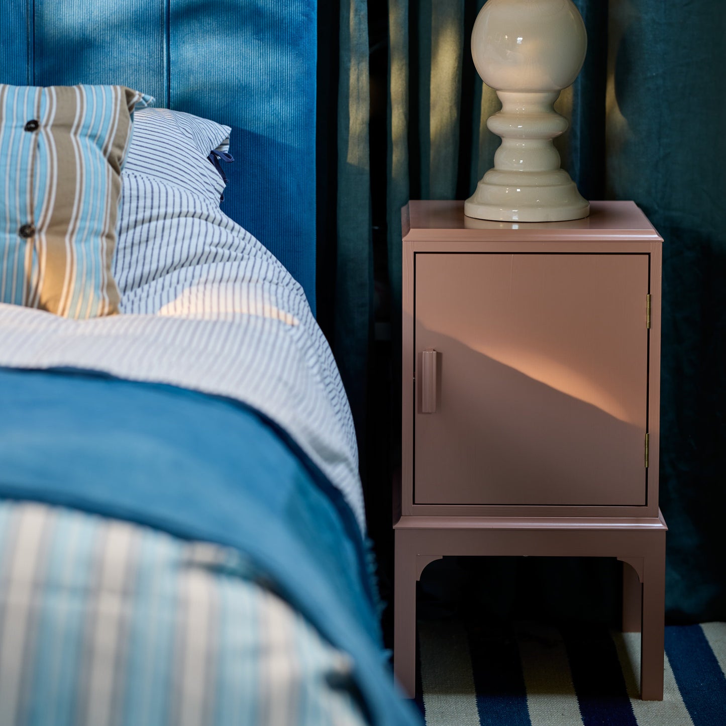 Bits and Bobs Bedside Table, Natural Oak, Right Hand Side