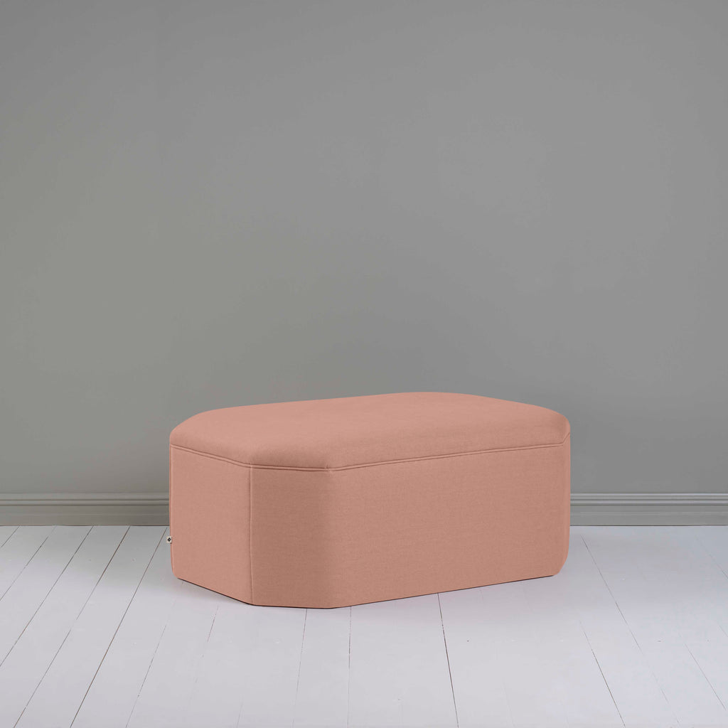  Hither Hexagonal Ottoman in Laidback Linen Roseberry - Nicola Harding 
