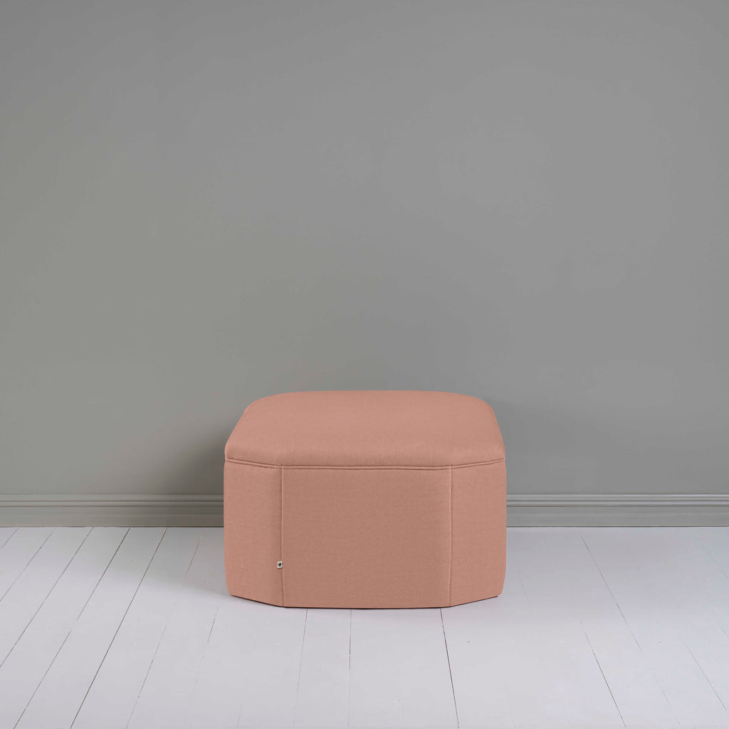  Hither Hexagonal Storage Ottoman in Laidback Linen Roseberry - Nicola Harding 