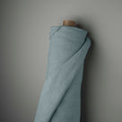  Hither Hexagonal Ottoman in Laidback Linen Cerulean - Nicola Harding 