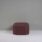  Hither Hexagonal Ottoman in Laidback Linen Damson - Nicola Harding 