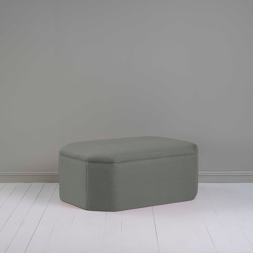  Hither Hexagonal Storage Ottoman in Laidback Linen Shadow - Nicola Harding 