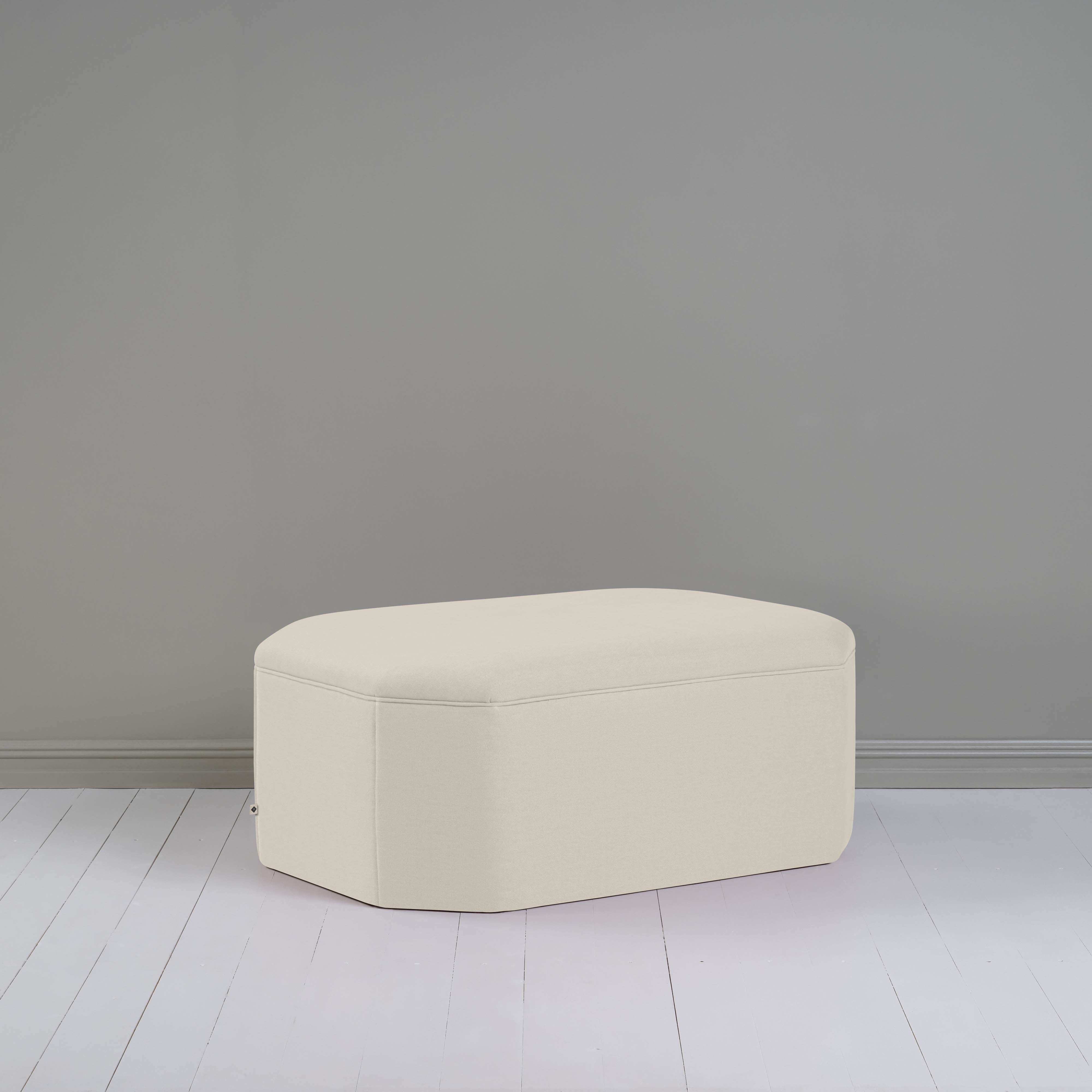  Hither Hexagonal Storage Ottoman in Laidback Linen Dove - Nicola Harding 