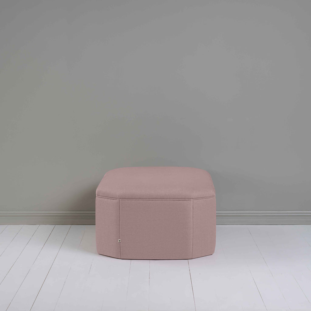  Hither Hexagonal Storage Ottoman in Laidback Linen Heather - Nicola Harding 