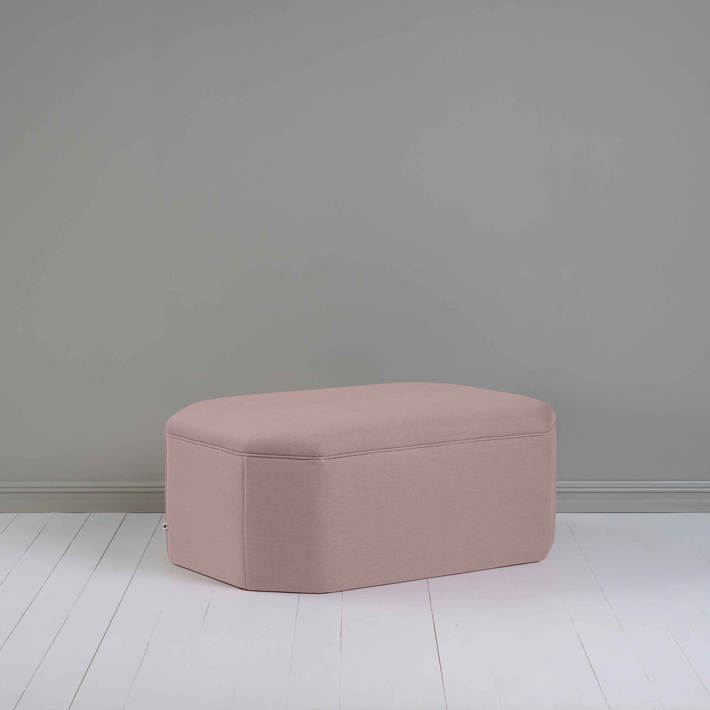  Hither Hexagonal Storage Ottoman in Laidback Linen Heather - Nicola Harding 