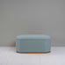 image of Hither Hexagonal Ottoman in Laidback Linen Cerulean
