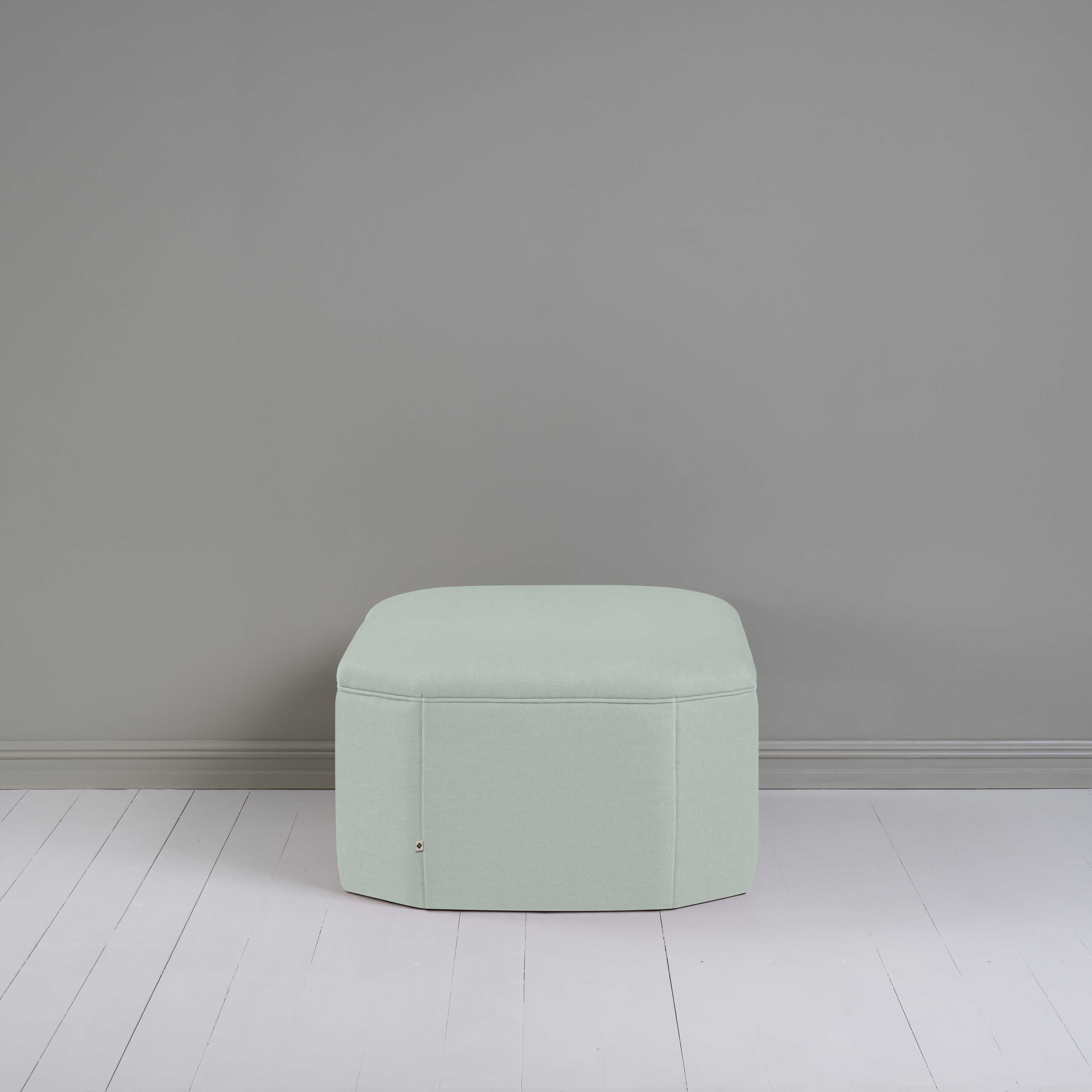  Hither Hexagonal Storage Ottoman in Laidback Linen Sky - Nicola Harding 