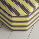 Hither Hexagonal Storage Ottoman in Regatta Cotton, Custard
