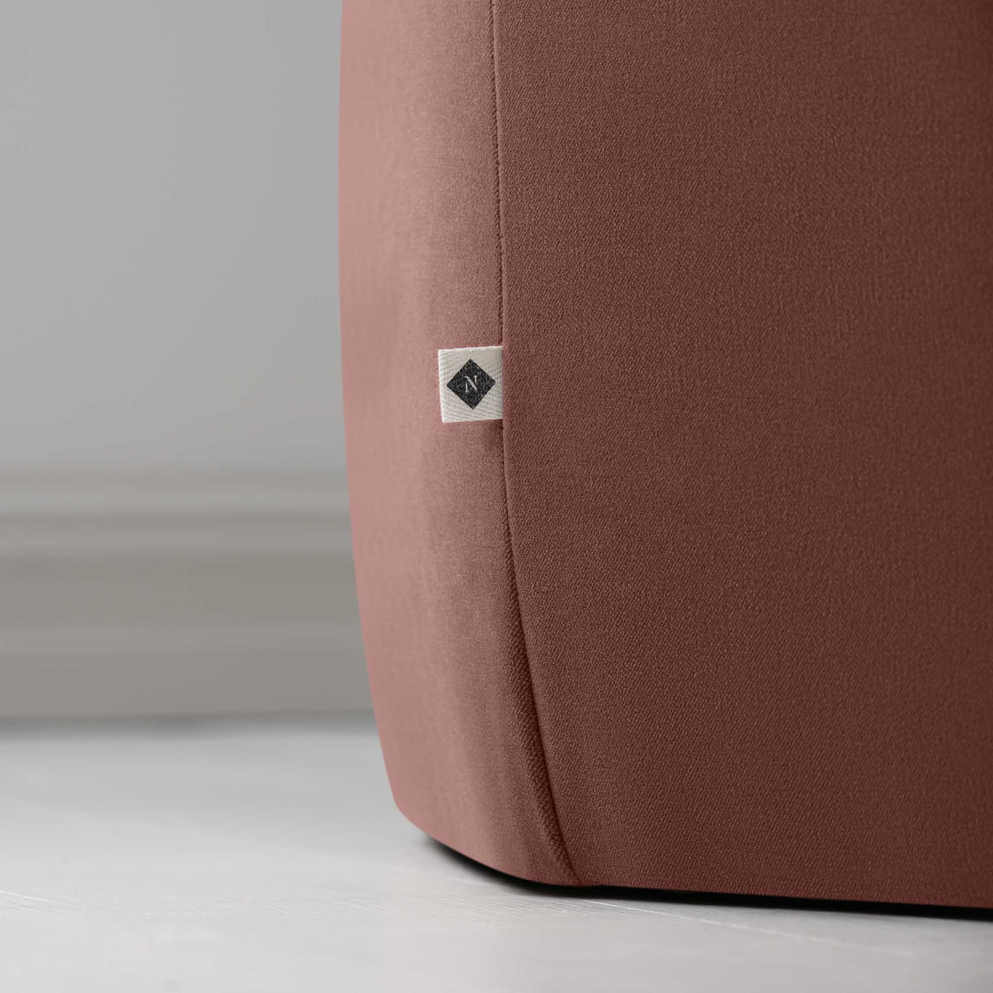  Hither Hexagonal Storage Ottoman in Intelligent Velvet Damson - Nicola Harding 