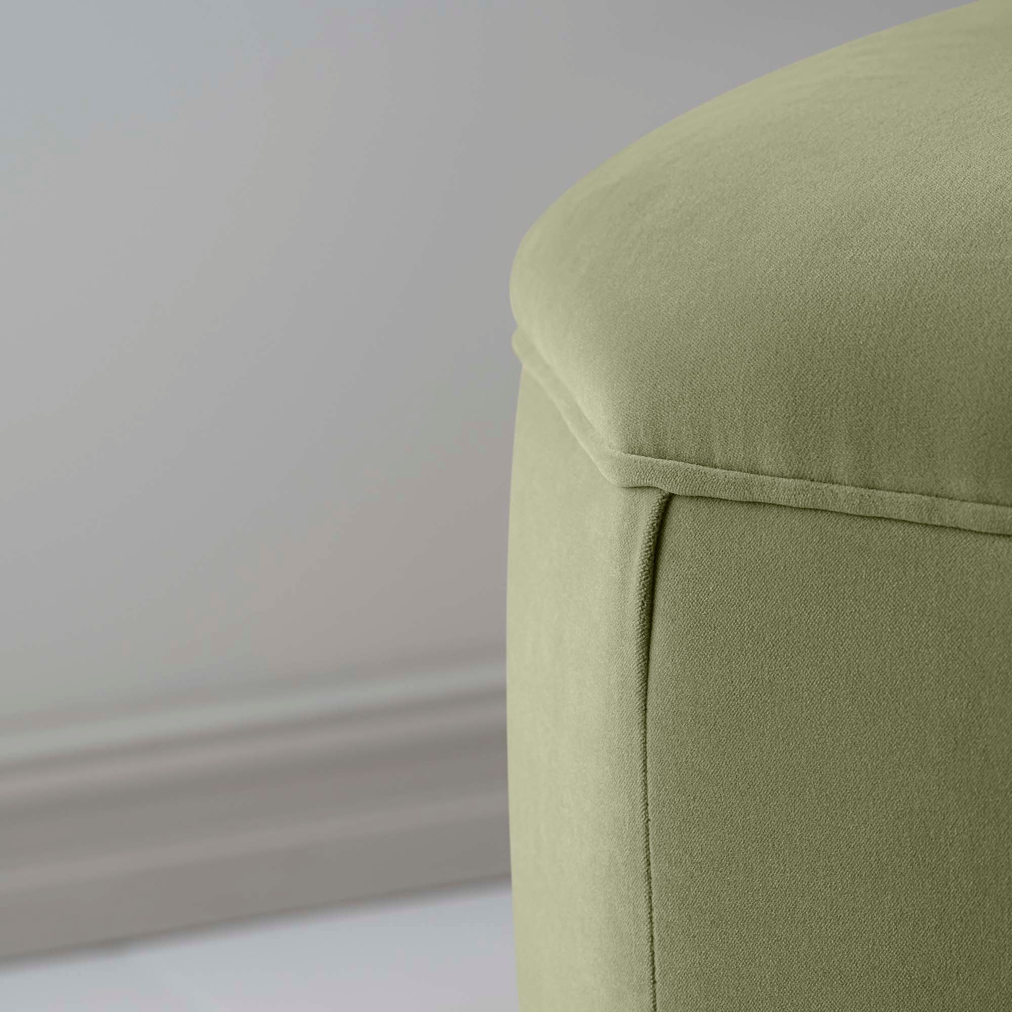  Hither Hexagonal Ottoman in Intelligent Velvet Green Tea - Nicola Harding 